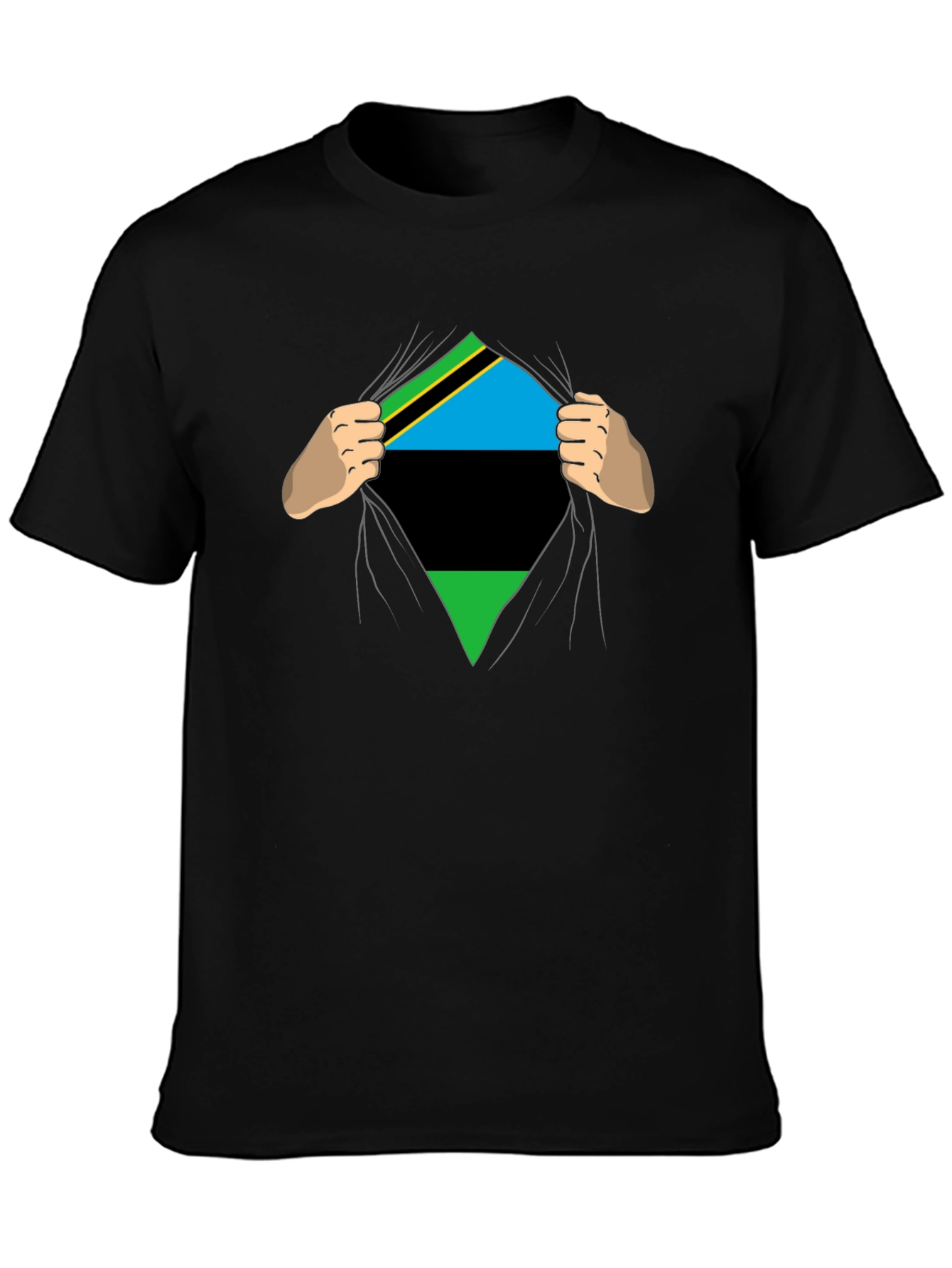 Tanzania Flag Ripped T-Shirt - Show Your Pride!
