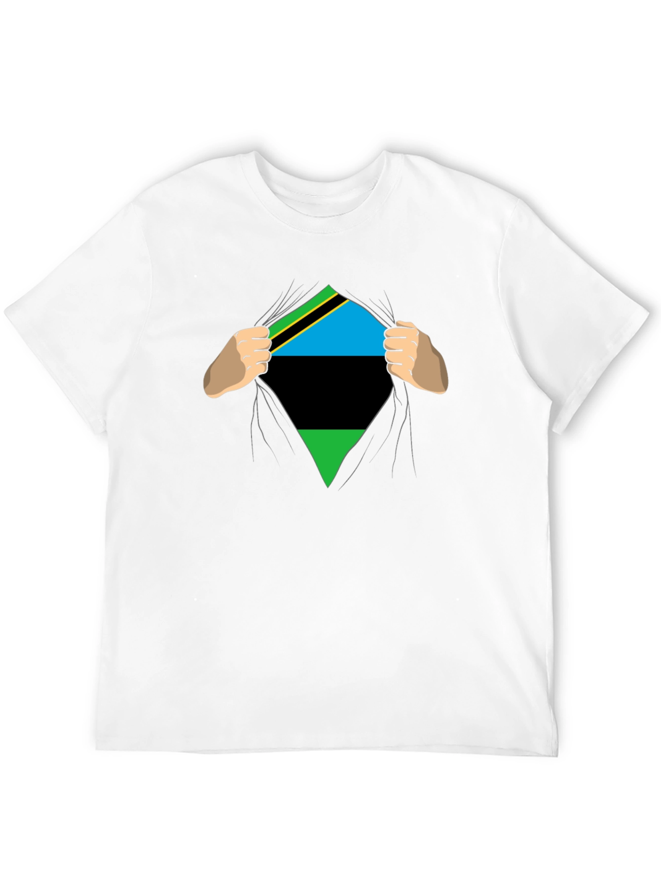 Tanzania Flag Ripped T-Shirt - Show Your Pride!