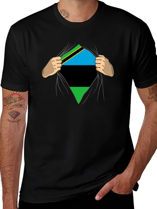 Tanzania Flag Ripped T-Shirt - Show Your Pride!