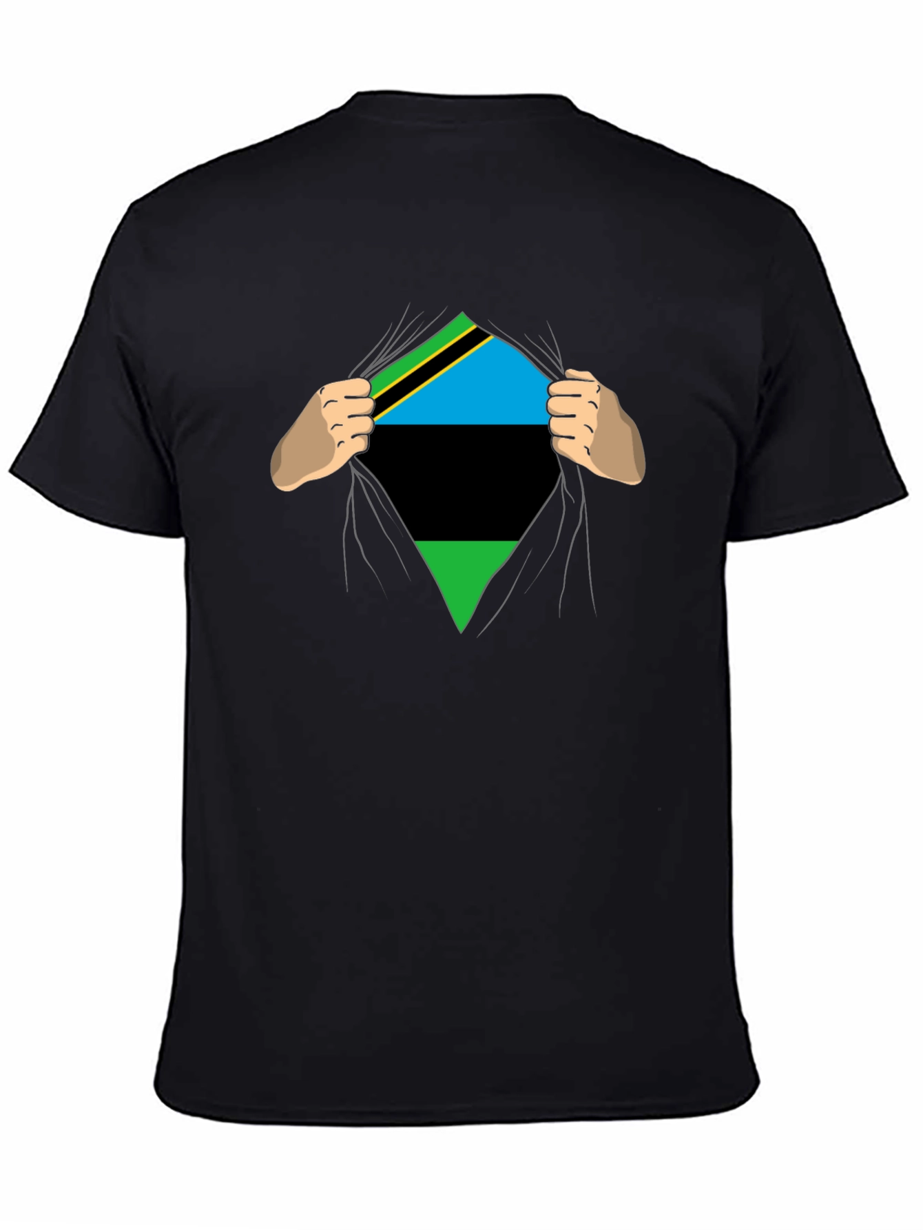 Tanzania Flag Ripped T-Shirt - Show Your Pride!