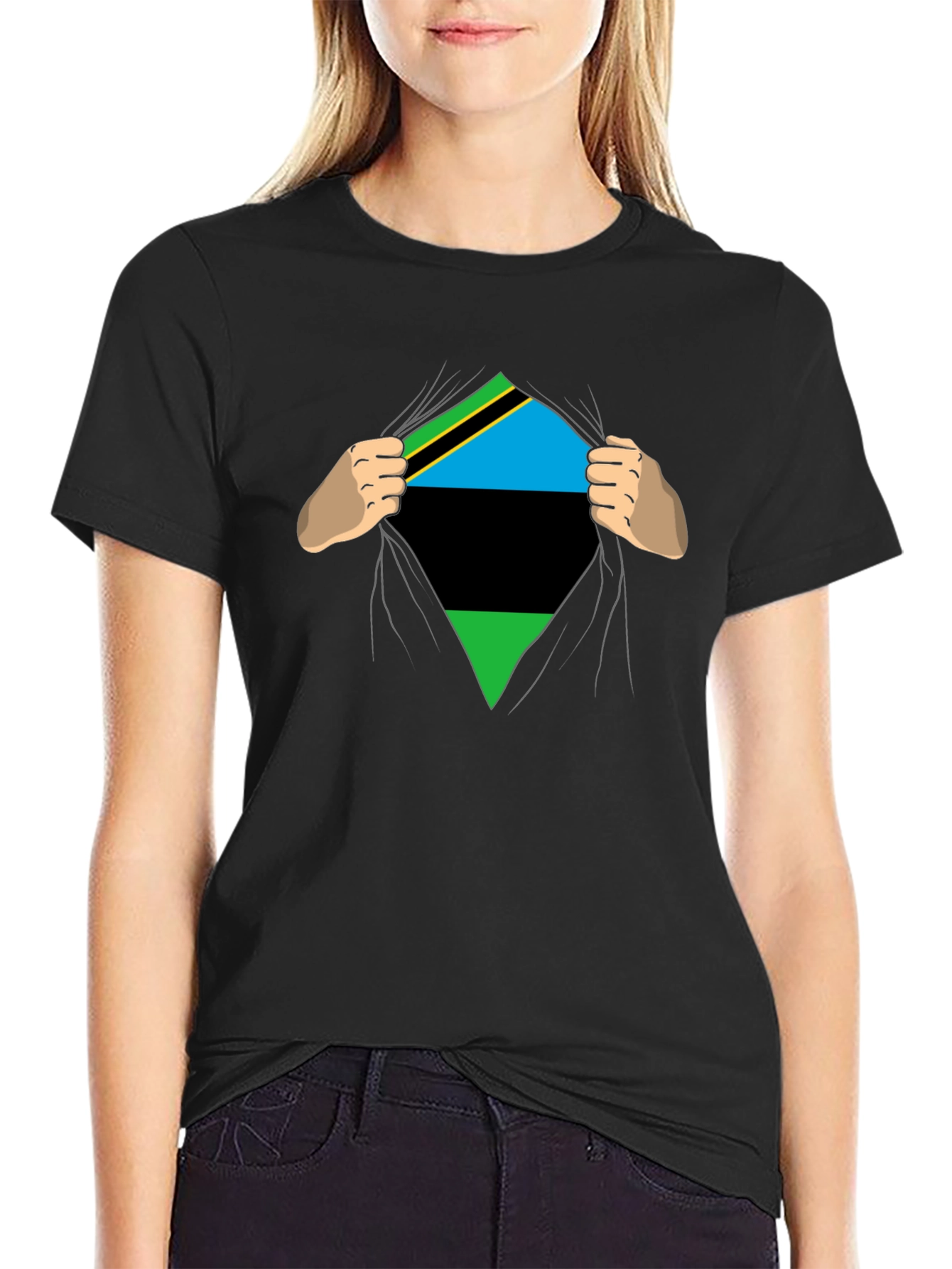 Tanzania Flag Ripped T-Shirt - Show Your Pride!