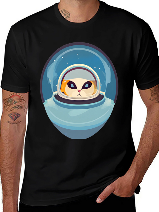 Cat Astronaut Graphic T-Shirt