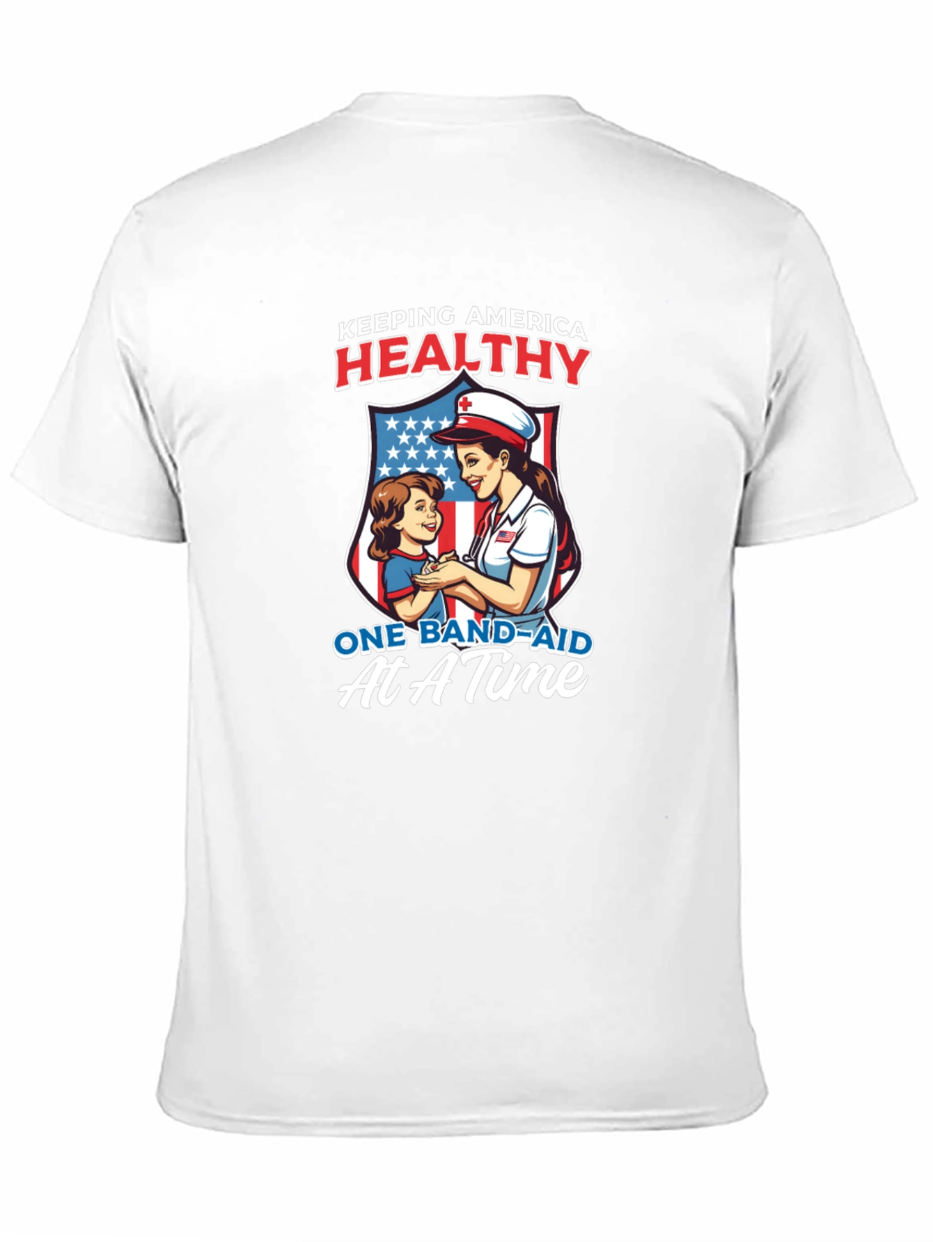 Patriotic Nurse T-Shirt: Keeping America Healthy