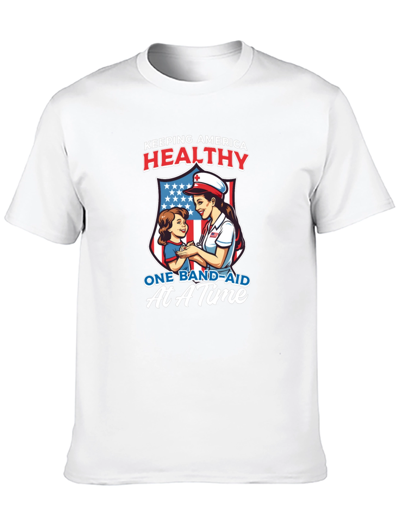 Patriotic Nurse T-Shirt: Keeping America Healthy
