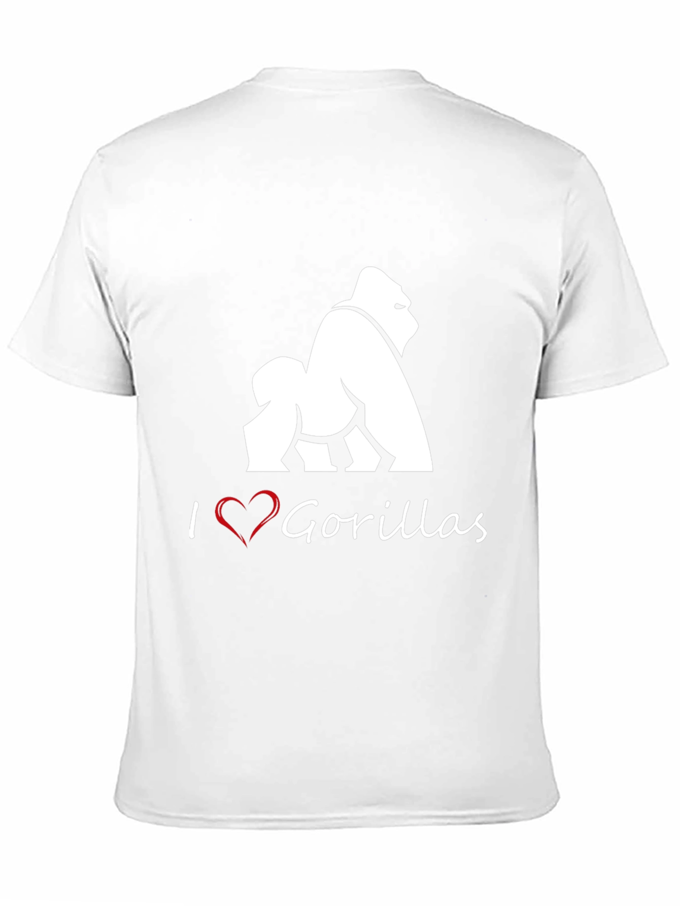 I Heart Gorillas Black T-Shirt