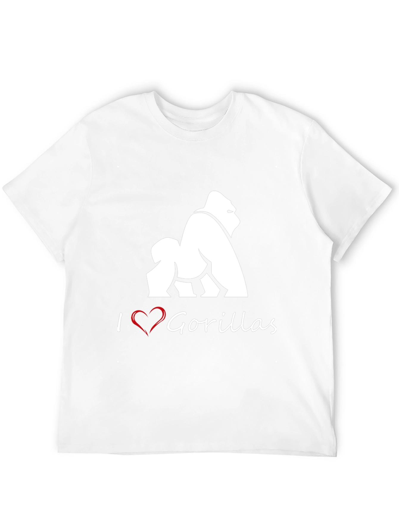 I Heart Gorillas Black T-Shirt