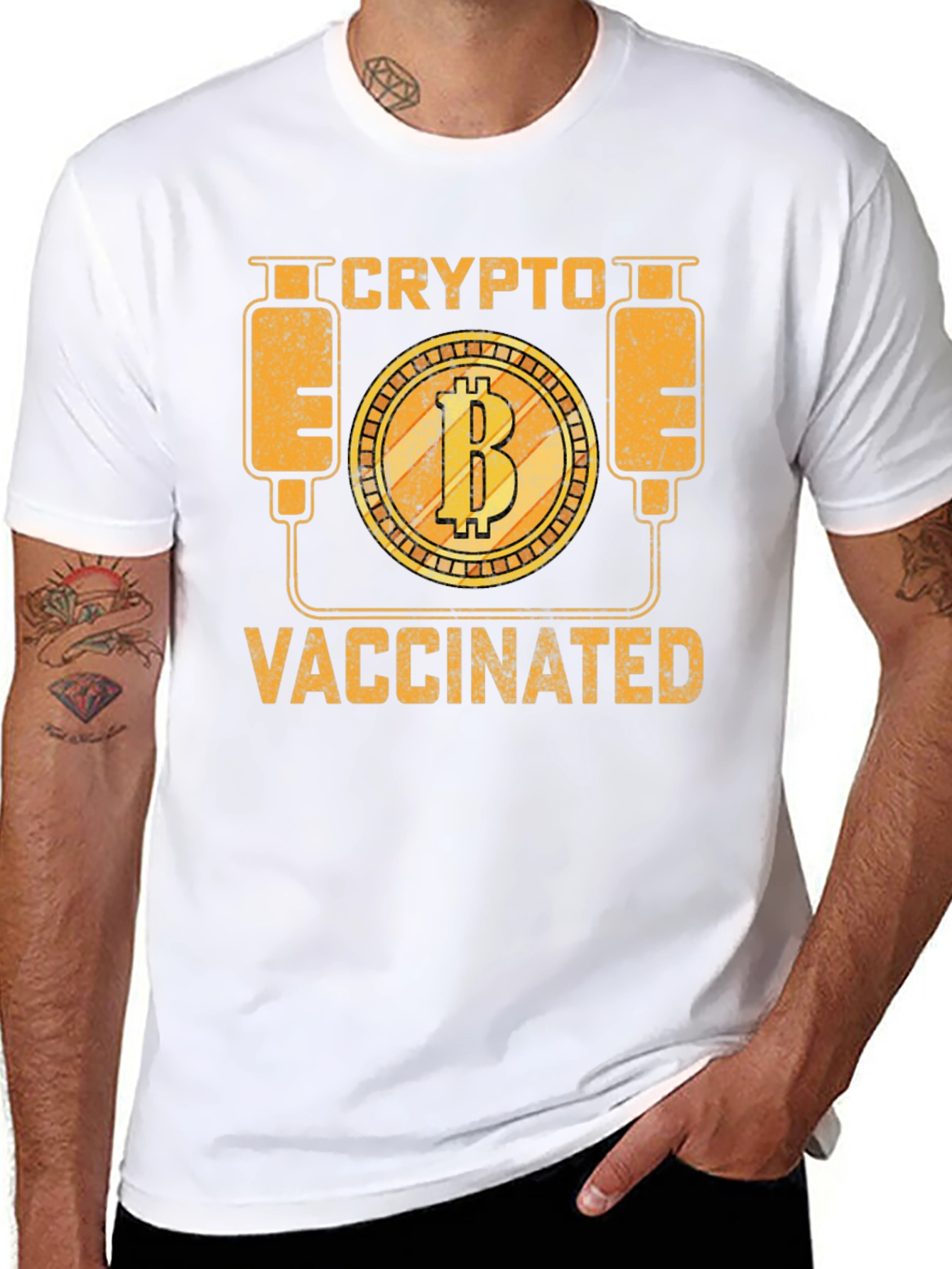 Crypto Vaccinated Bitcoin Graphic Tee