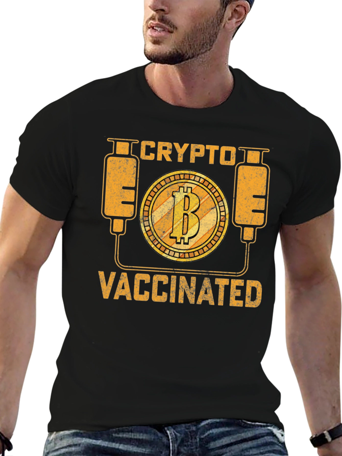 Crypto Vaccinated Bitcoin Graphic Tee