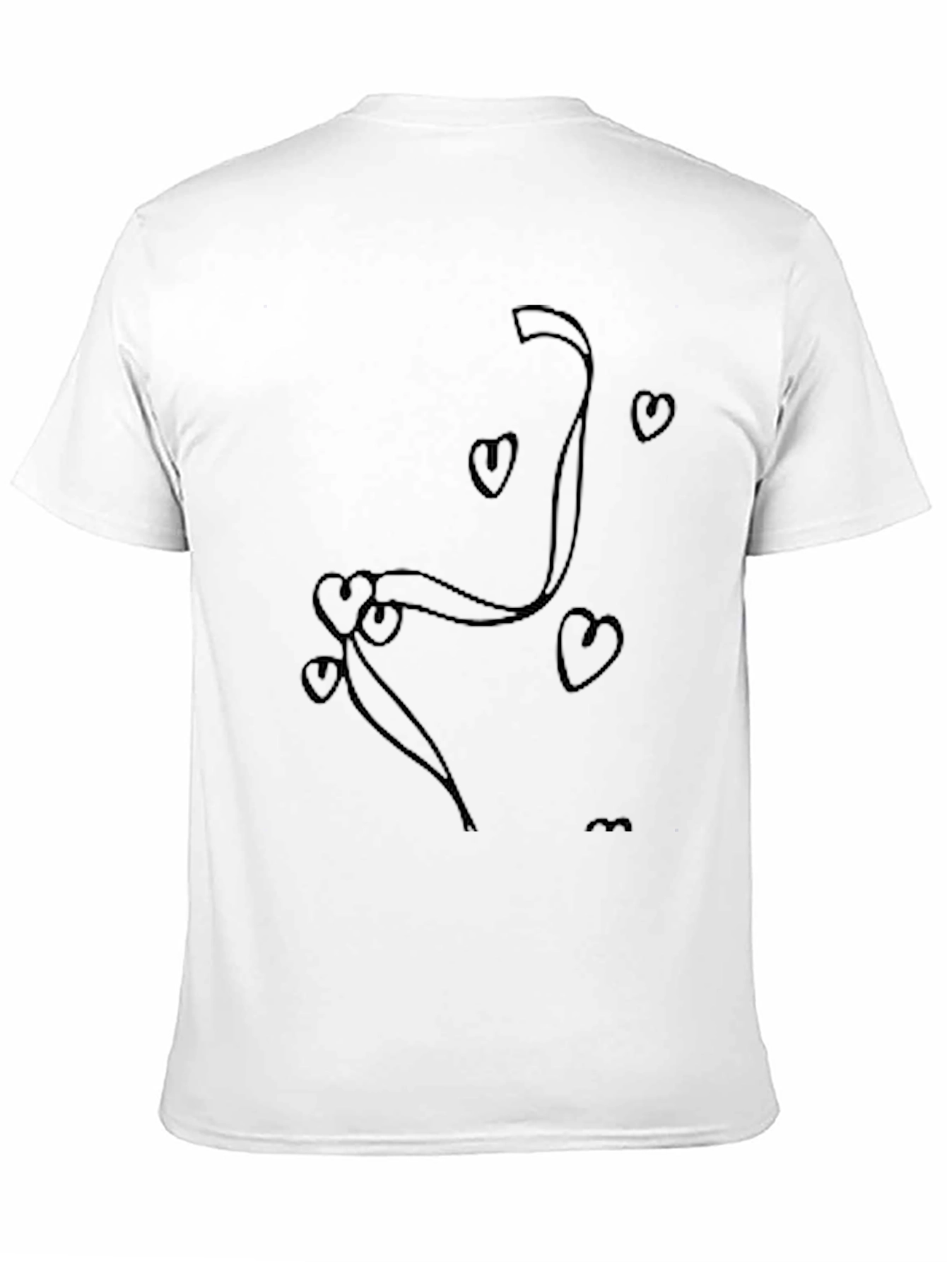 Heart Ribbon Graphic Black T-Shirt