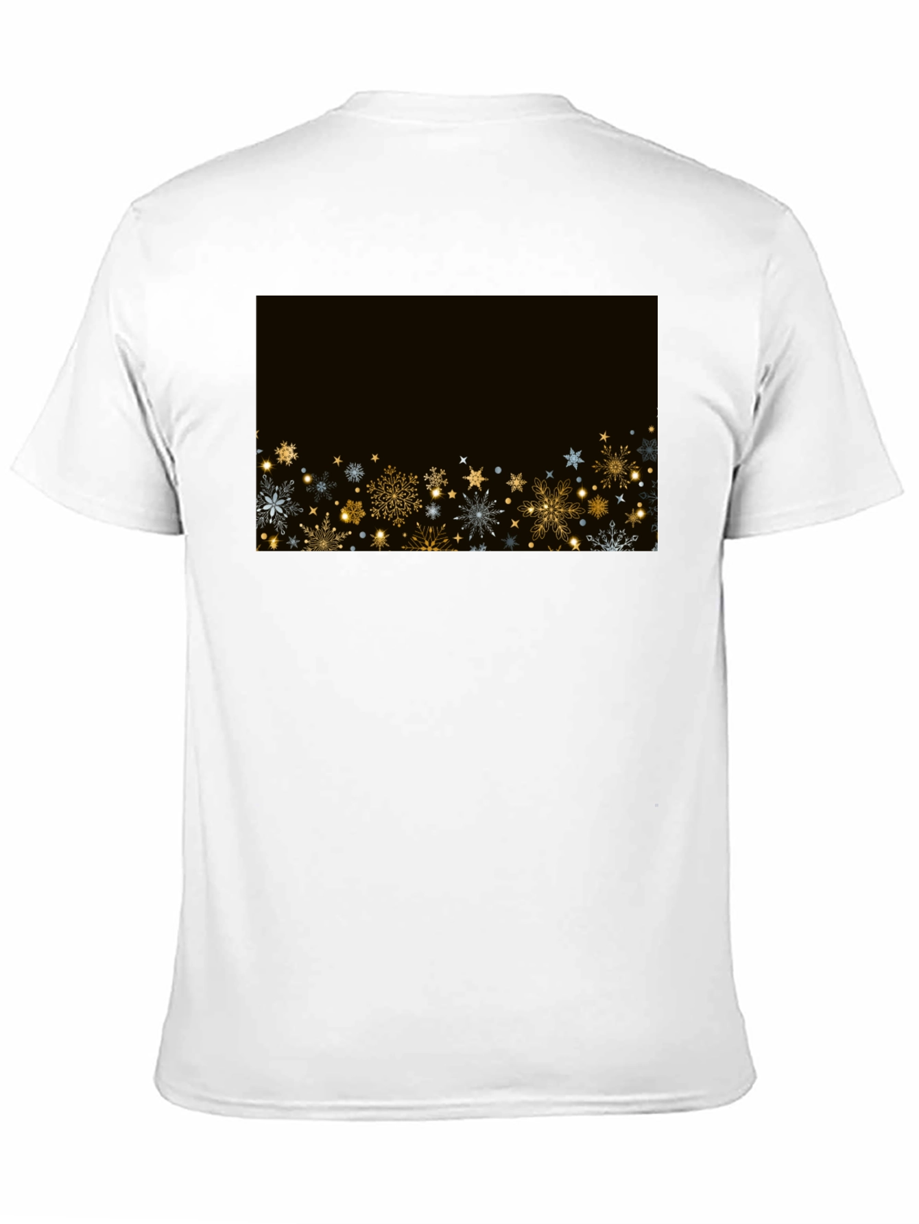 Festive Snowflake Graphic Tee - Black