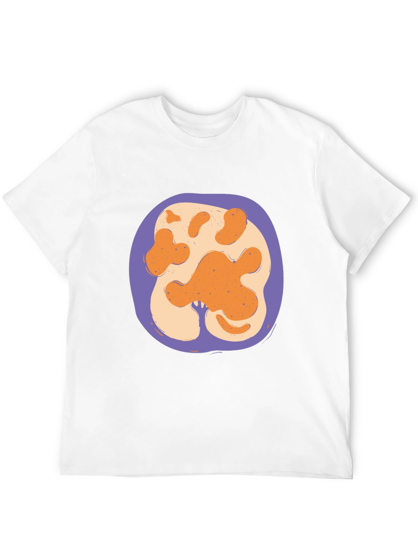 Abstract Paw Print Graphic Black T-Shirt