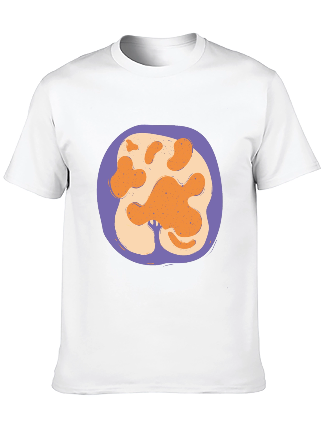 Abstract Paw Print Graphic Black T-Shirt