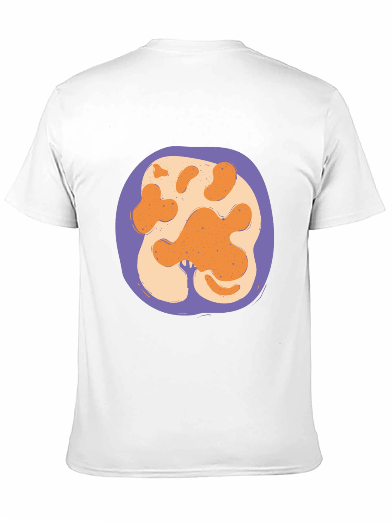 Abstract Paw Print Graphic Black T-Shirt