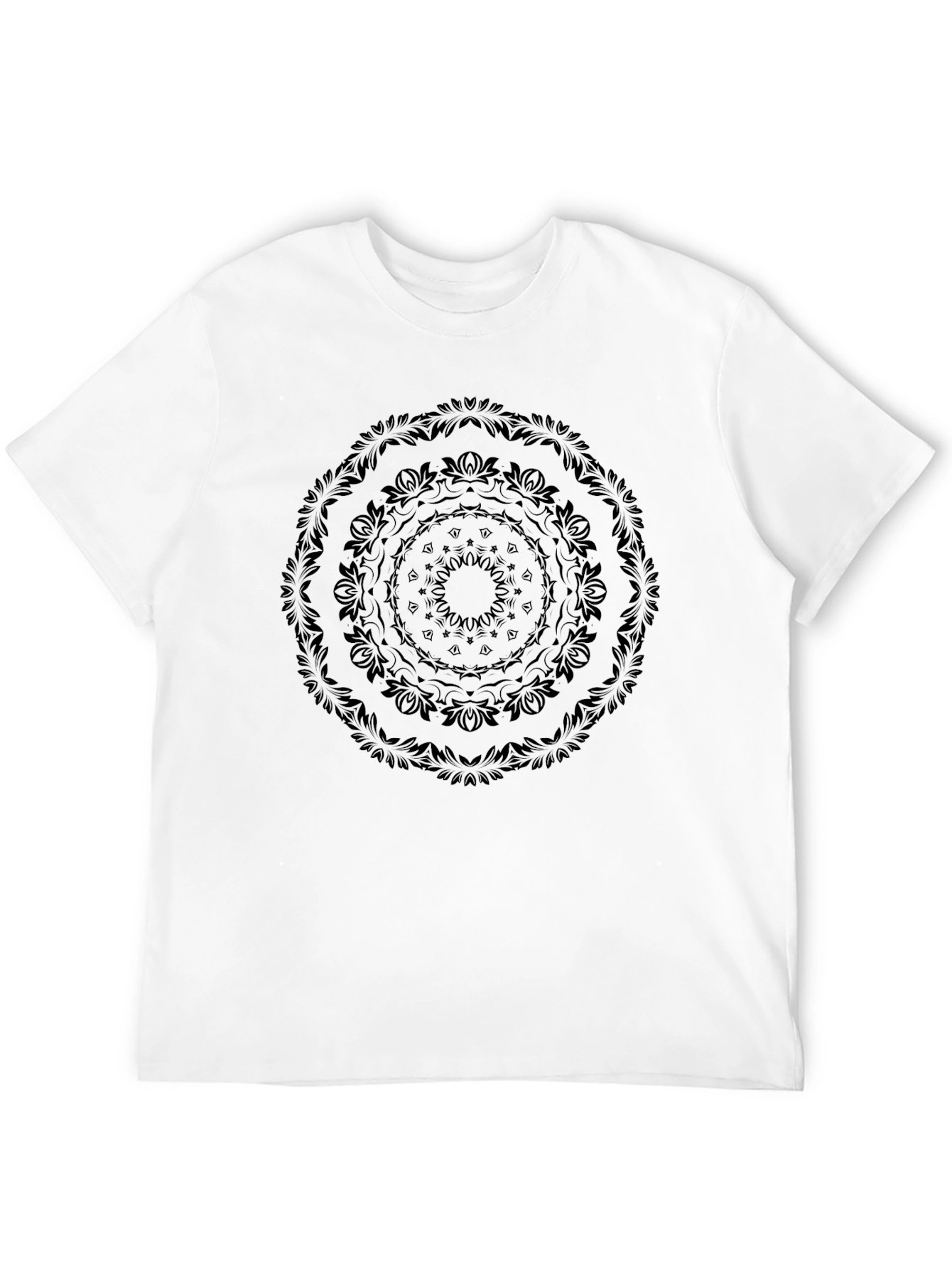 Black Mandala Graphic Tee - Stylish Casual Wear