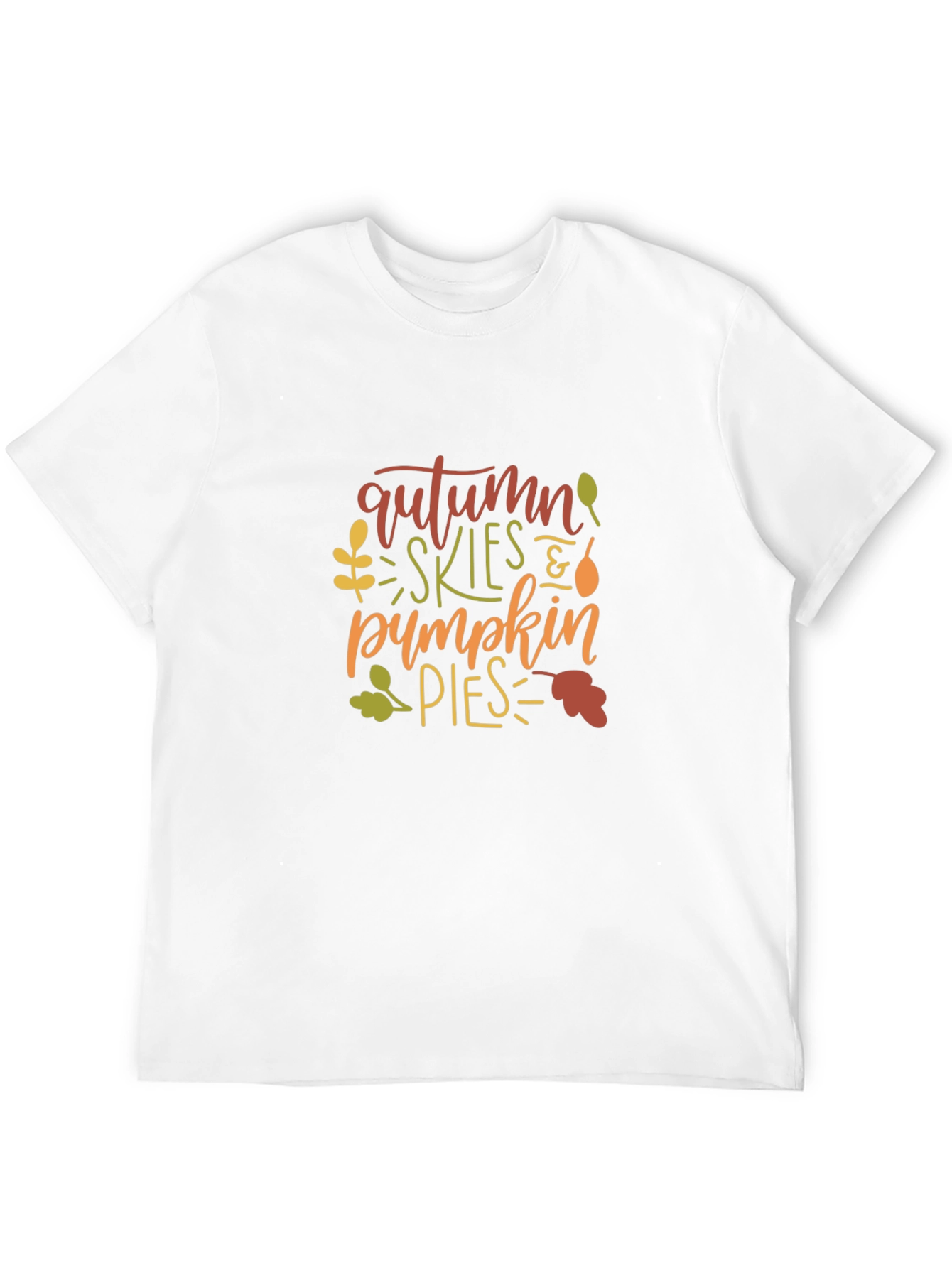 Autumn Skies & Pumpkin Pies Black T-Shirt