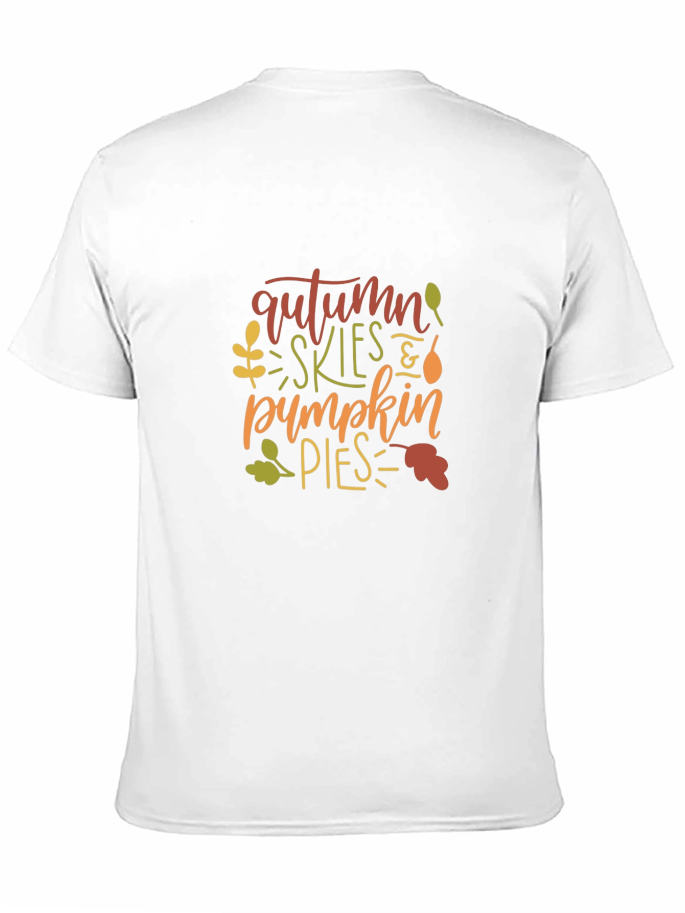 Autumn Skies & Pumpkin Pies Black T-Shirt