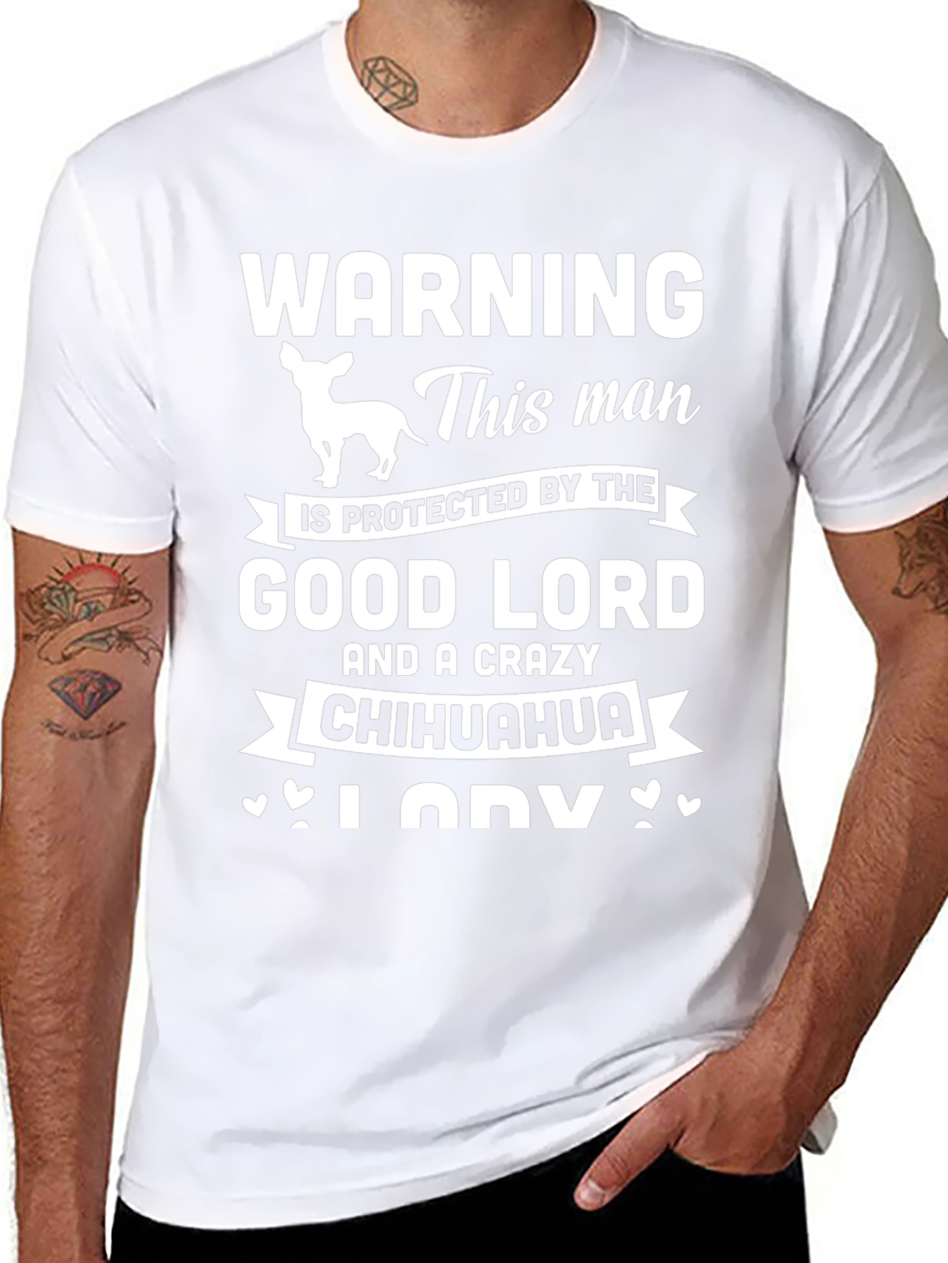 Warning: Crazy Chihuahua Mans T-Shirt