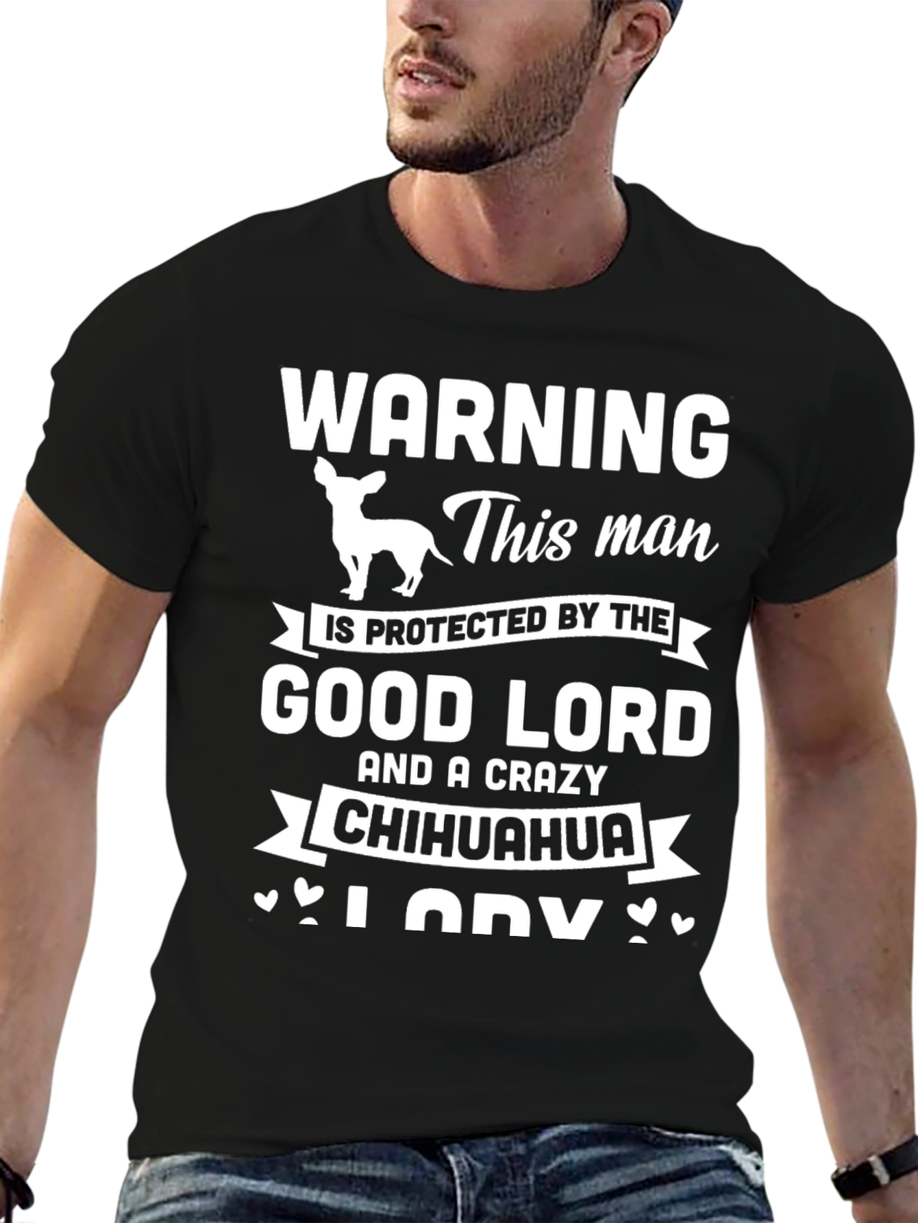 Warning: Crazy Chihuahua Mans T-Shirt
