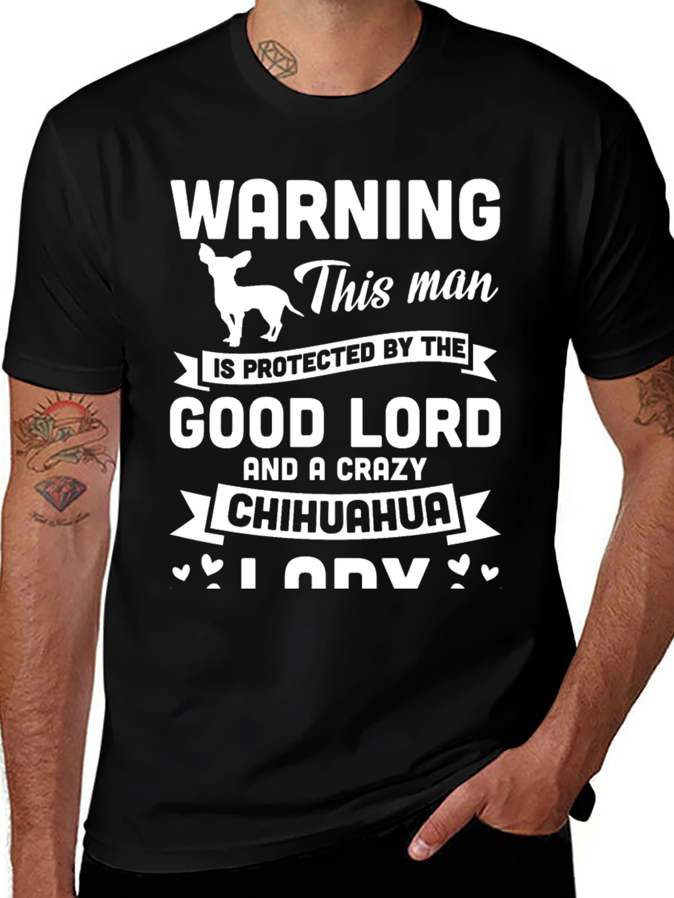Warning: Crazy Chihuahua Mans T-Shirt
