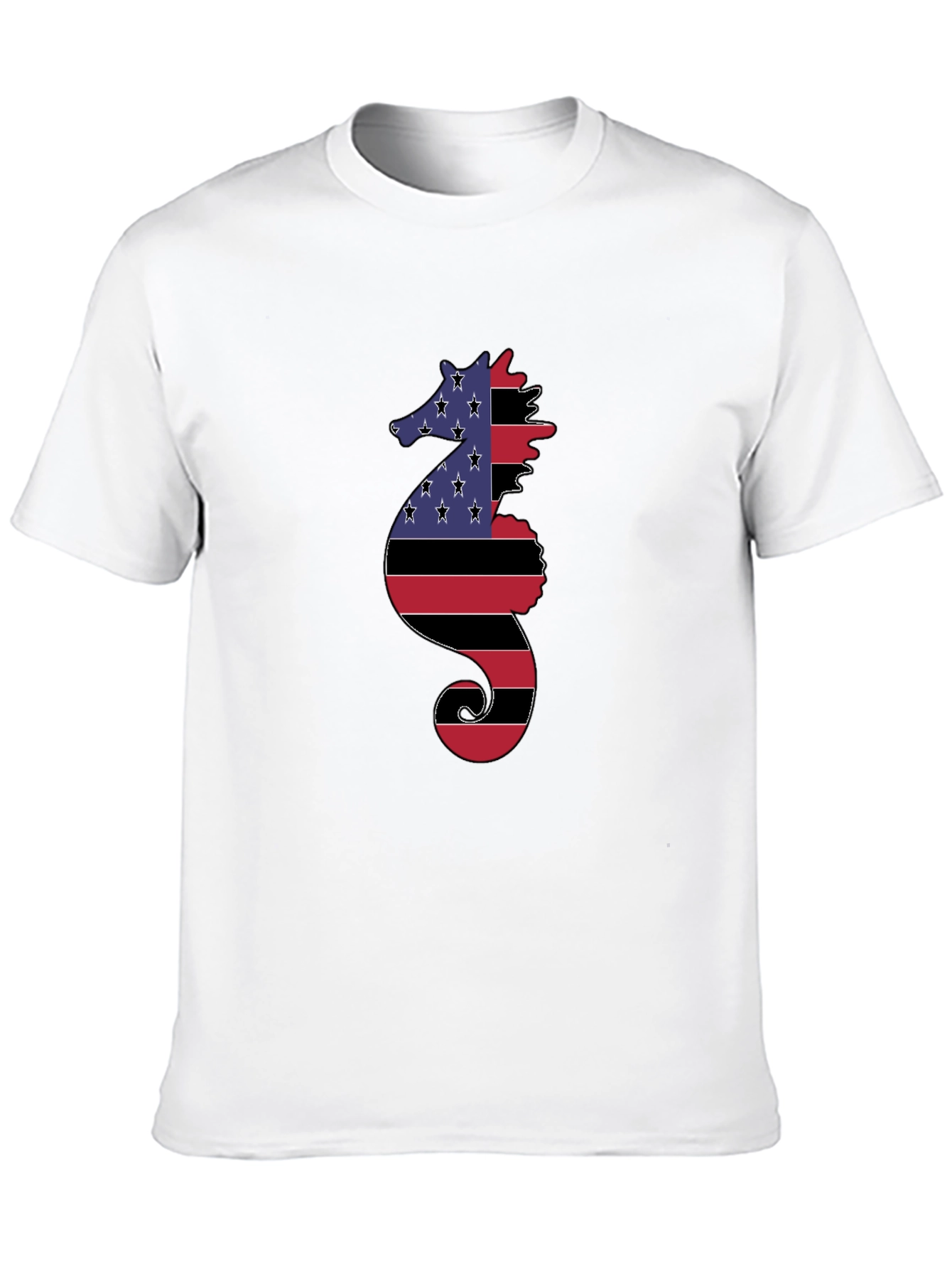 American Flag Seahorse Graphic Tee