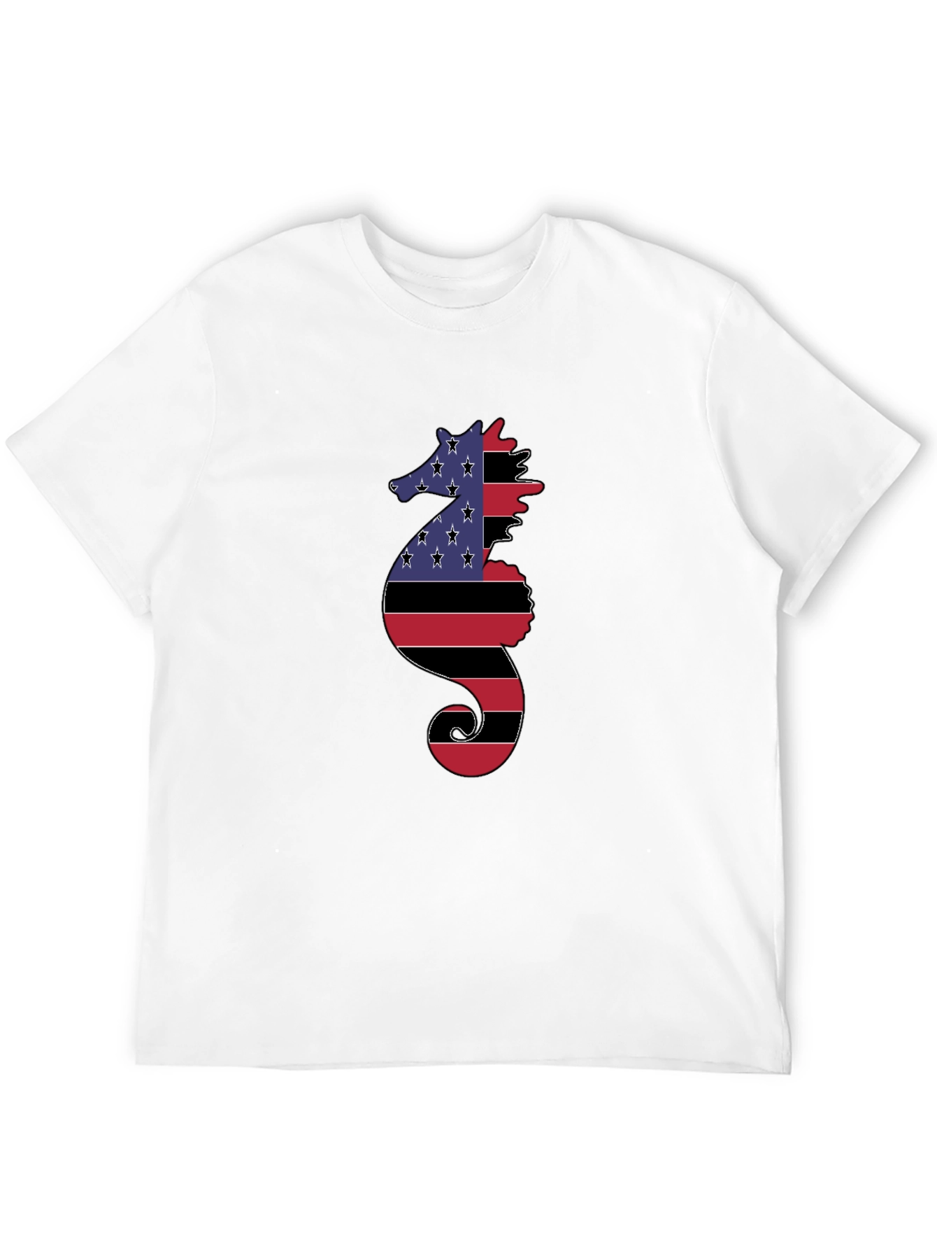 American Flag Seahorse Graphic Tee
