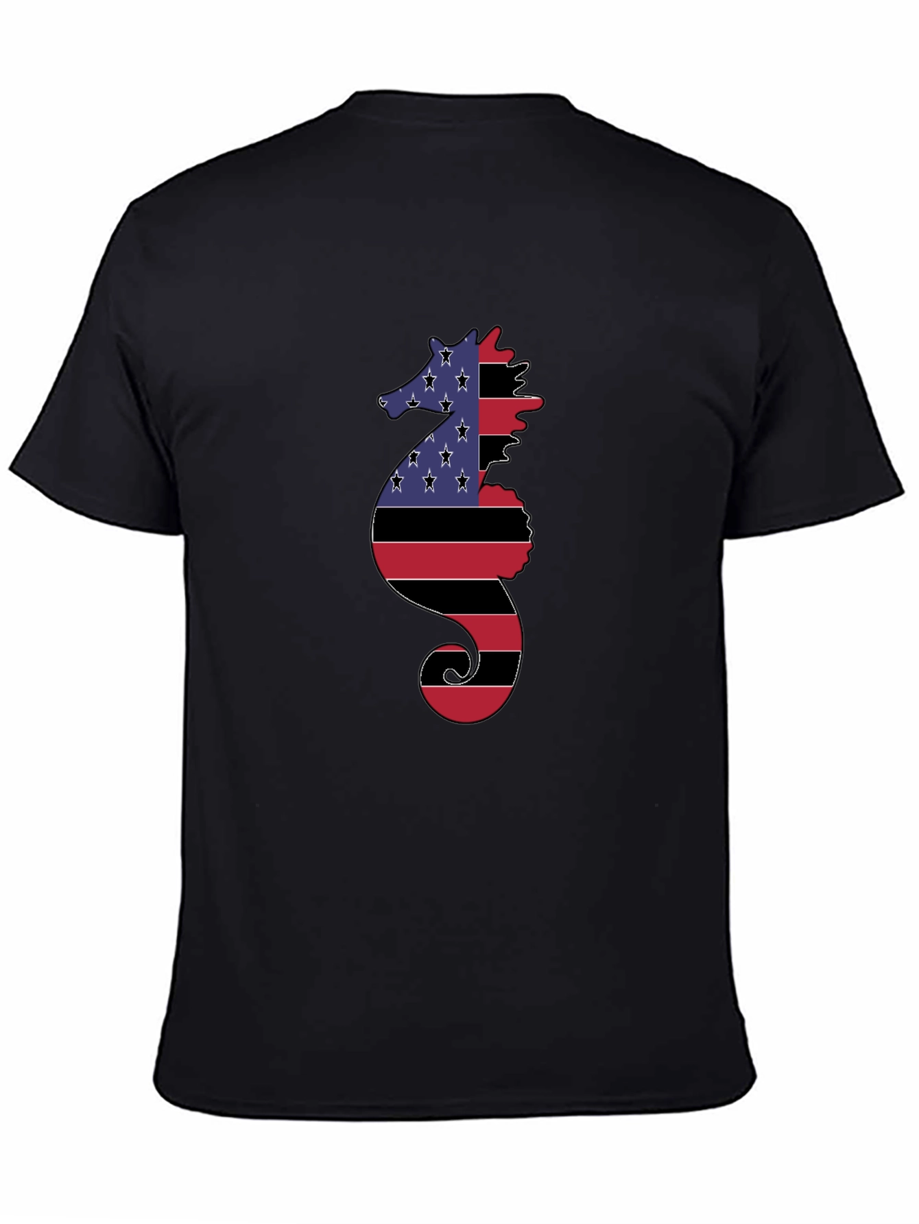 American Flag Seahorse Graphic Tee