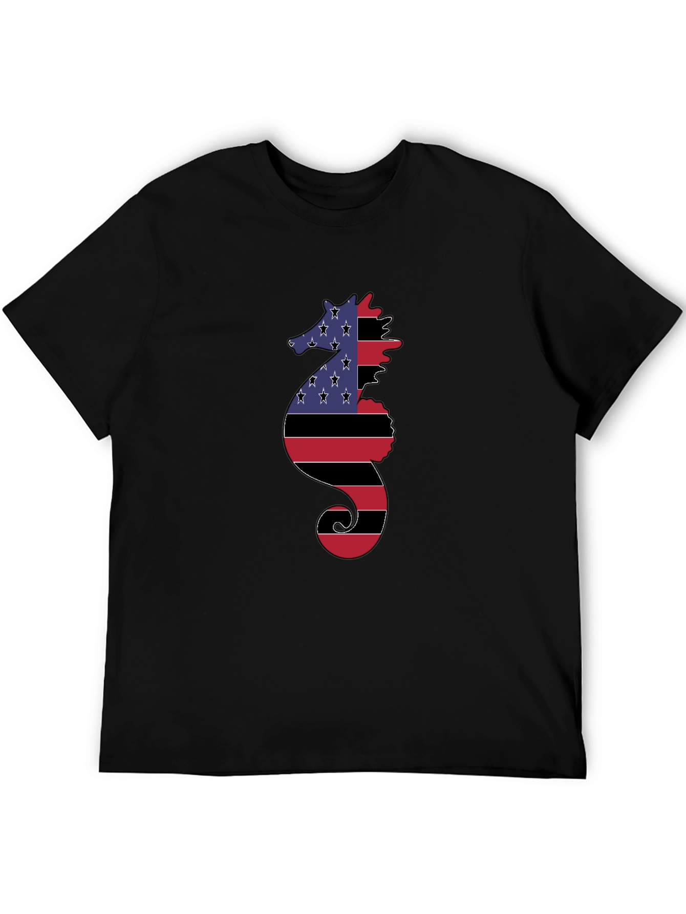American Flag Seahorse Graphic Tee