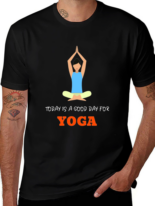 Yoga Day Graphic T-Shirt - Comfortable Cotton Blend