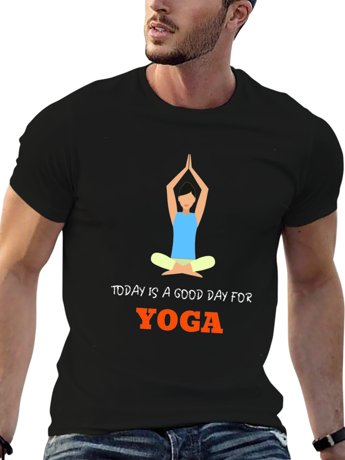 Yoga Day Graphic T-Shirt - Comfortable Cotton Blend