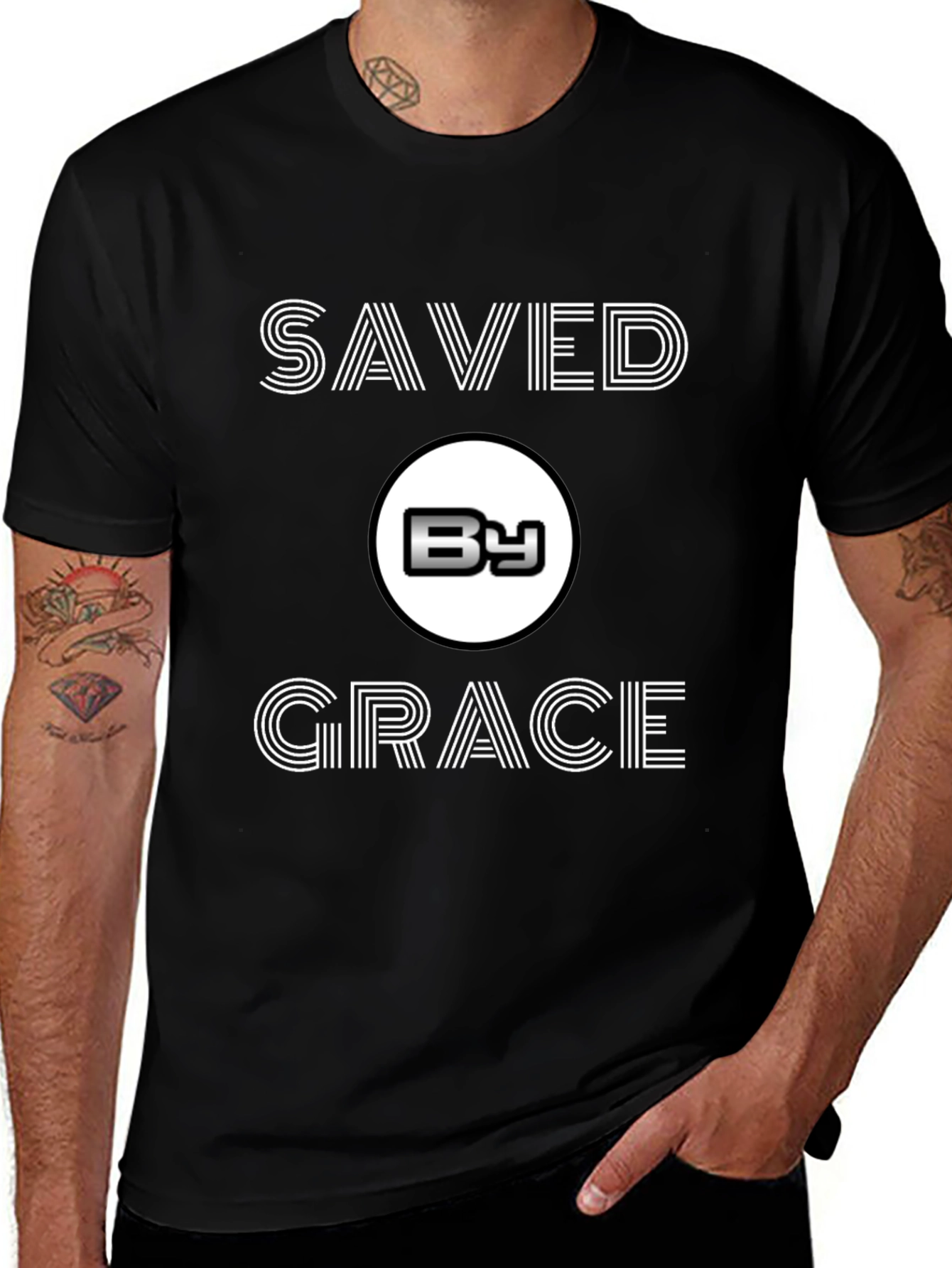 Saved By Grace Graphic T-Shirt Christian Apparel