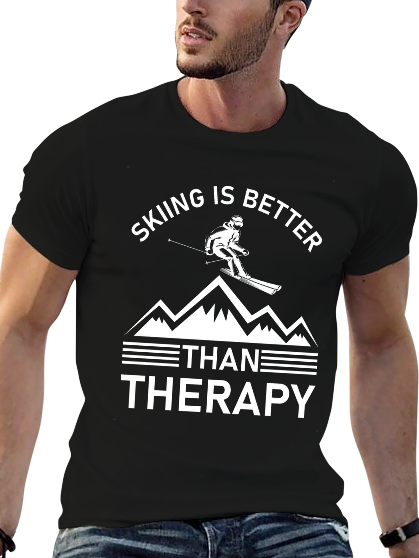 Skiing is Better Than Therapy T-Shirt