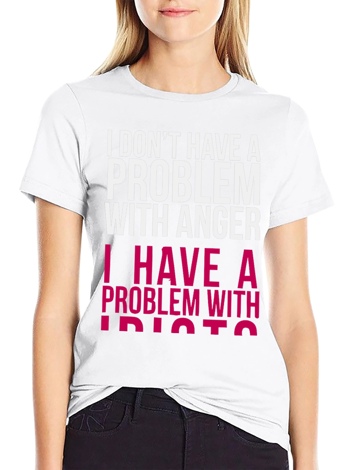 Funny Graphic T-Shirt - Problem with Idiots