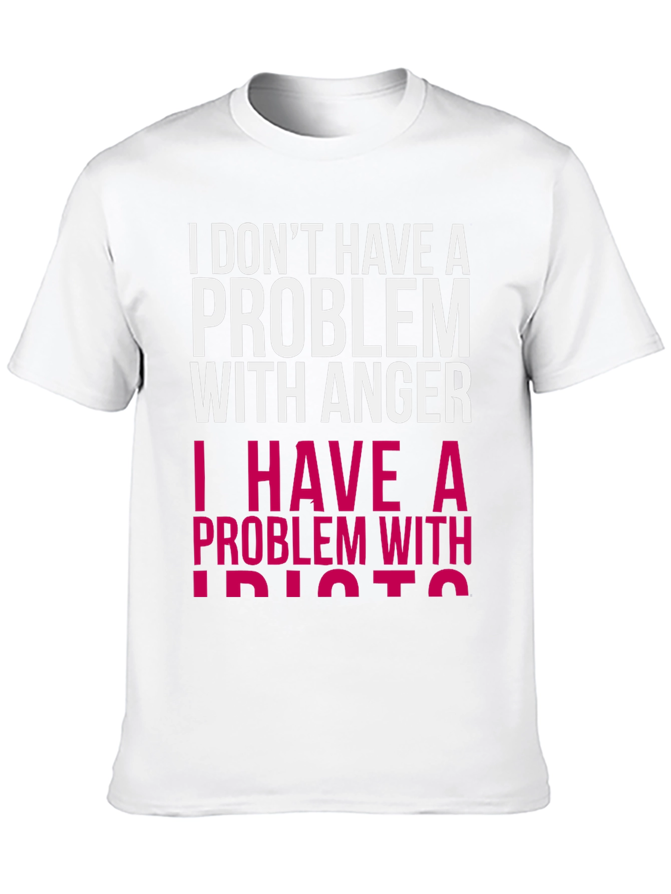 Funny Graphic T-Shirt - Problem with Idiots
