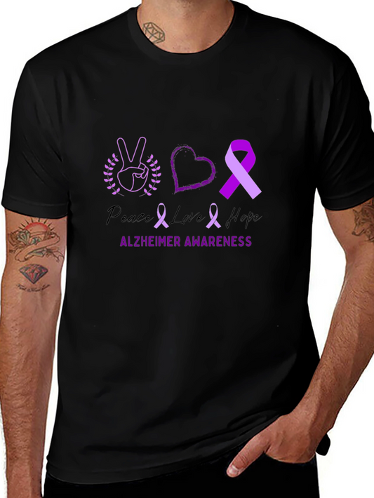 Alzheimer Awareness Peace Love Hope T-Shirt