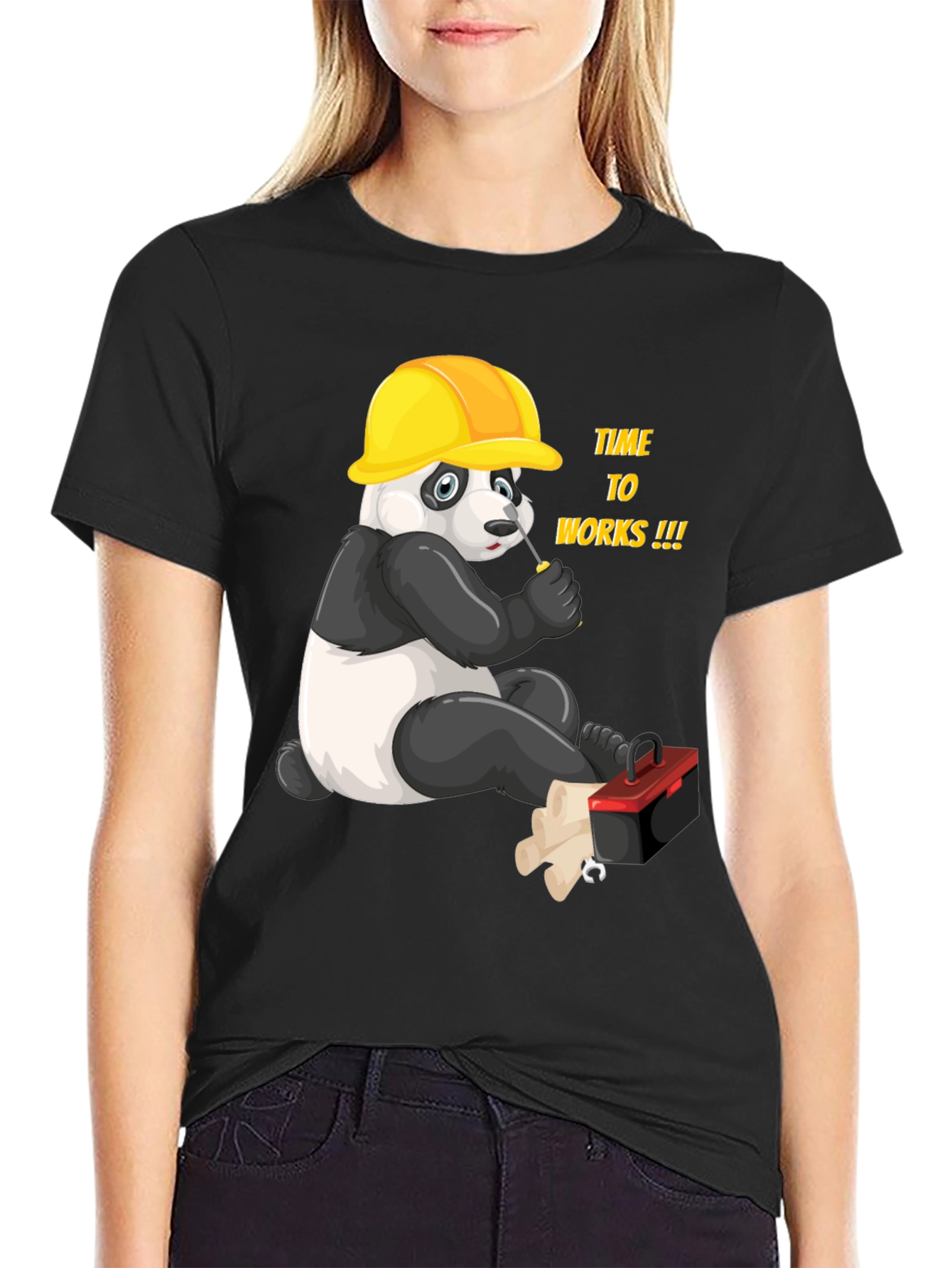 Panda Builder Graphic T-Shirt - Work Ready