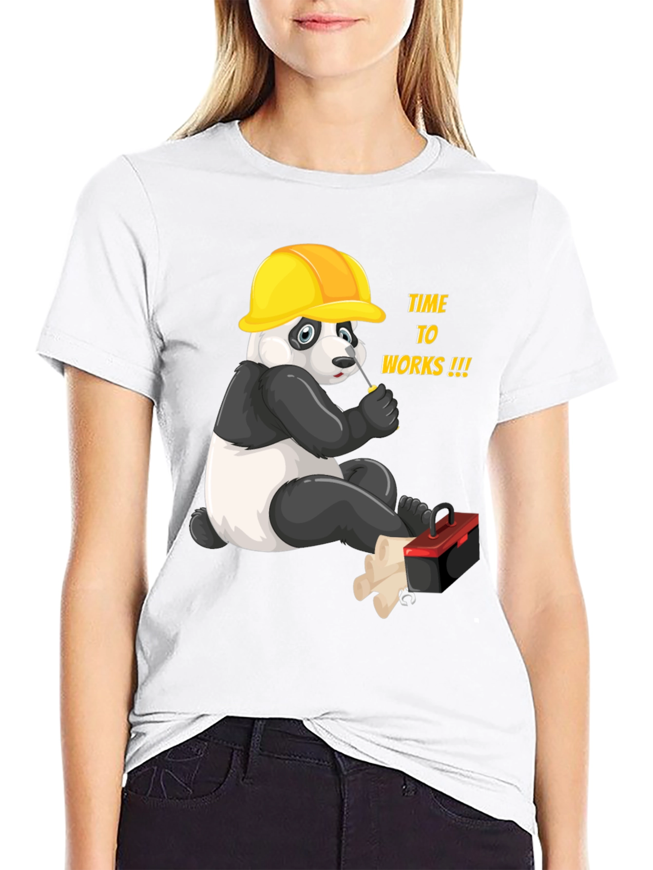Panda Builder Graphic T-Shirt - Work Ready