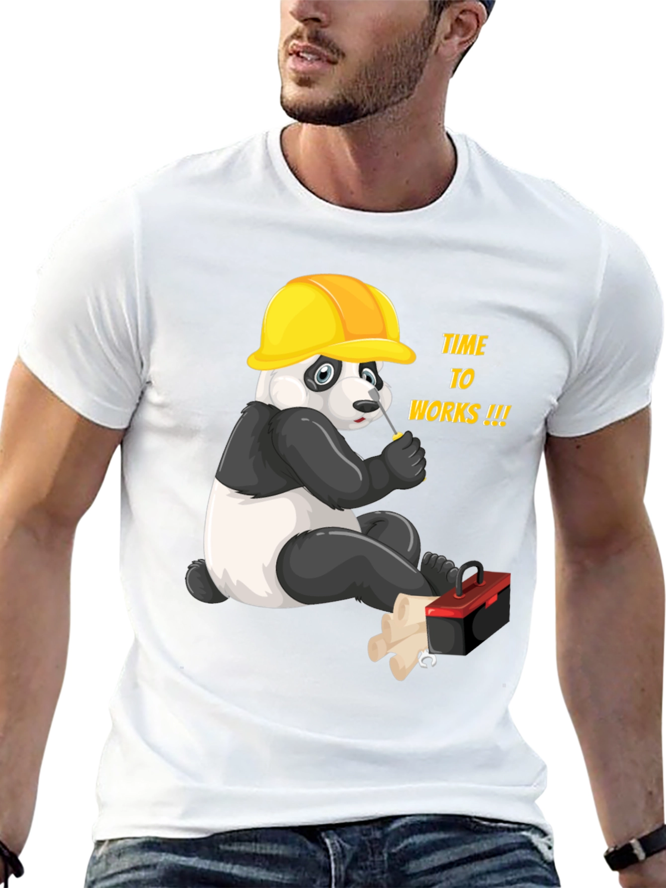 Panda Builder Graphic T-Shirt - Work Ready