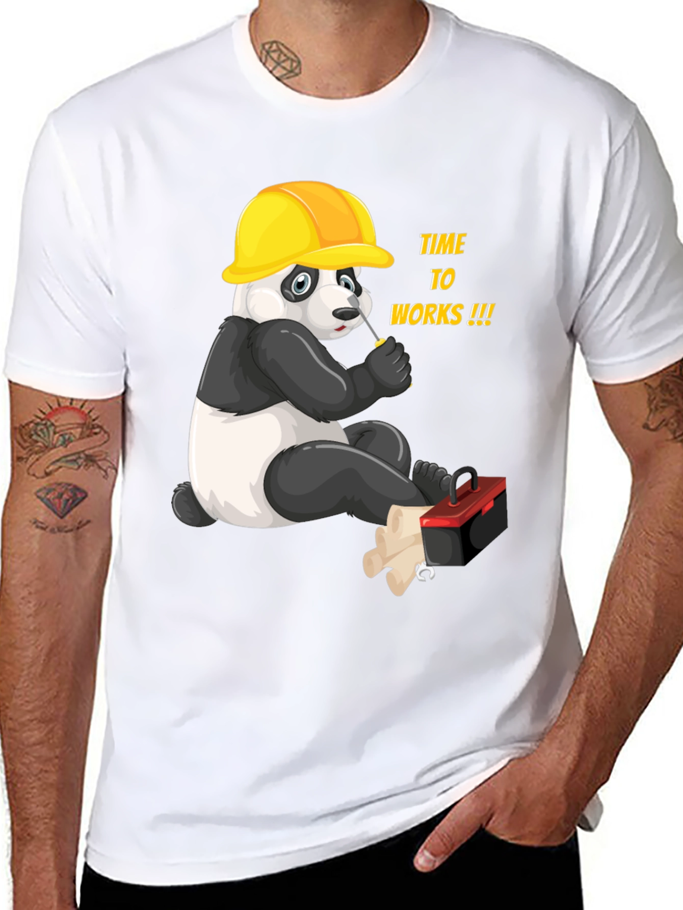 Panda Builder Graphic T-Shirt - Work Ready