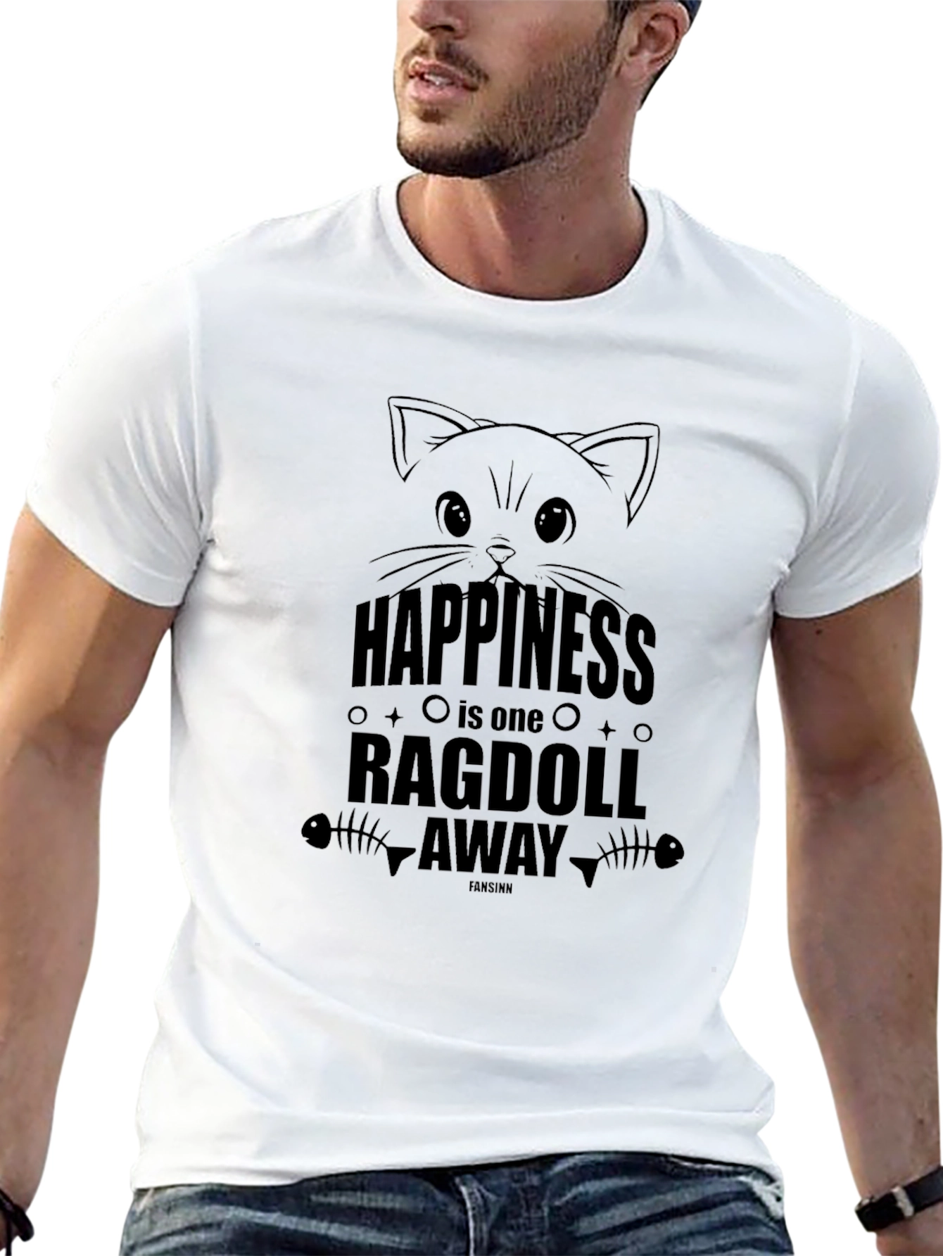 Happiness Ragdoll Away T-Shirt - Cat Lovers Tee