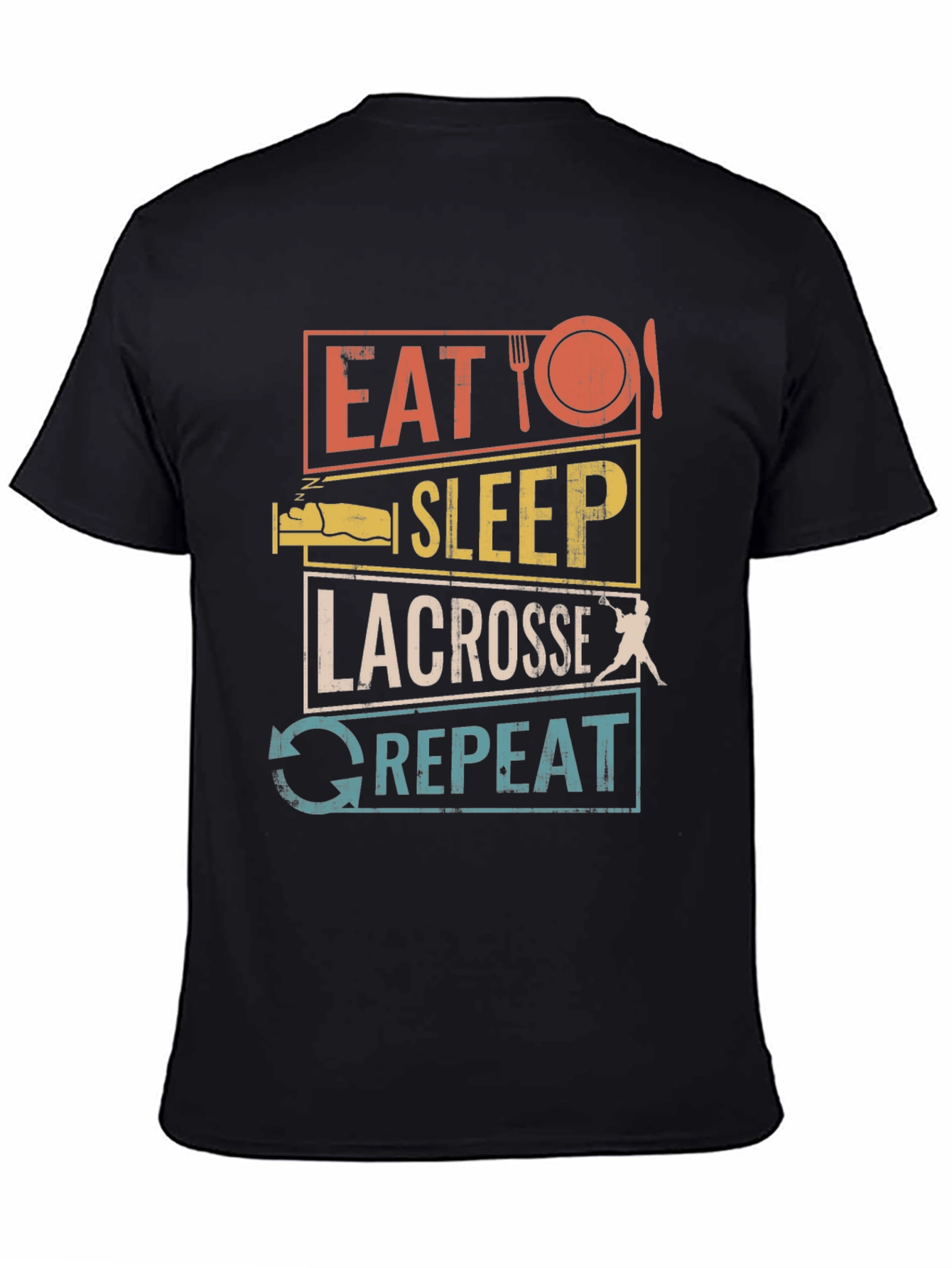 Eat Sleep Lacrosse Repeat Graphic Tee