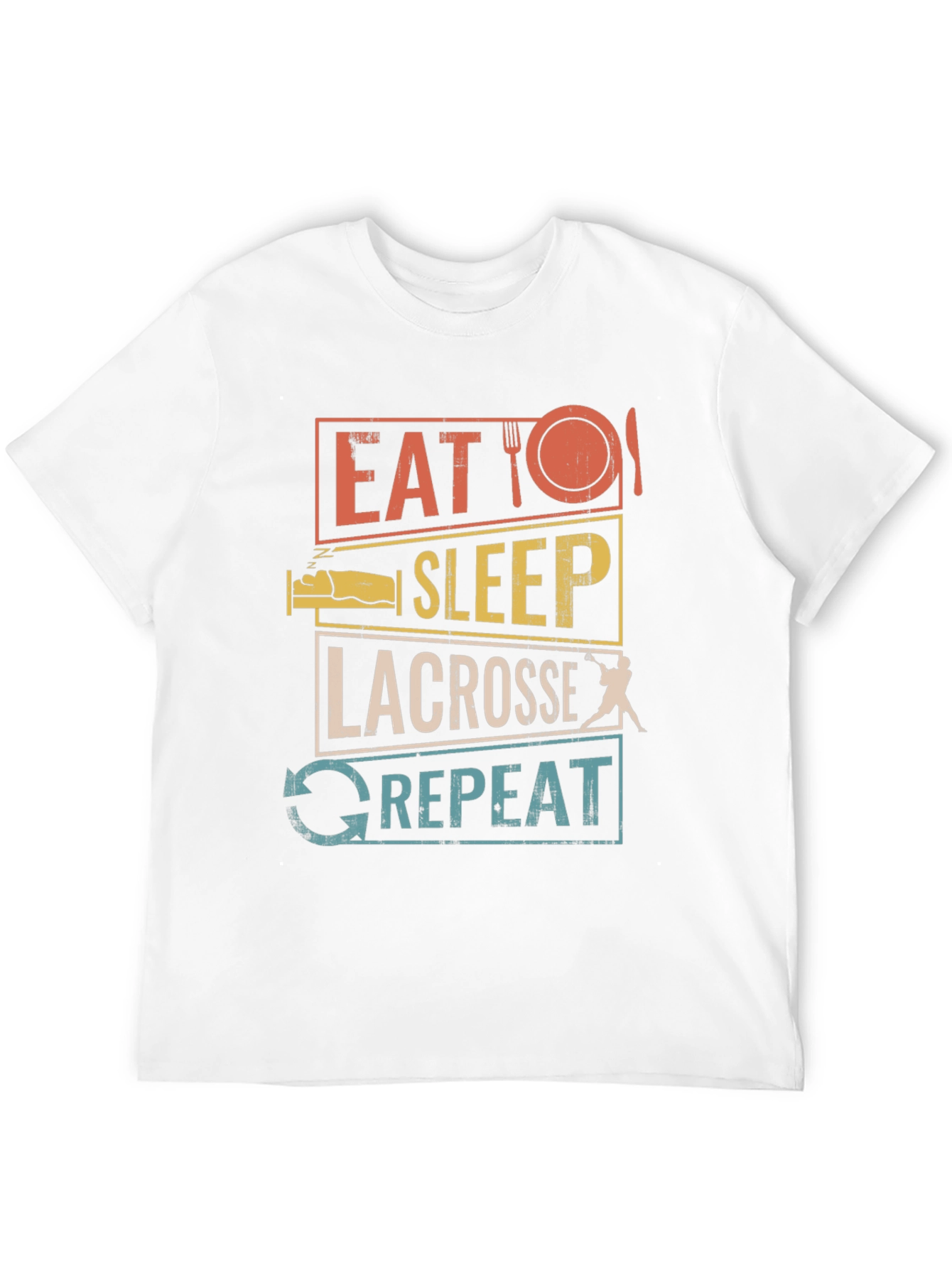 Eat Sleep Lacrosse Repeat Graphic Tee
