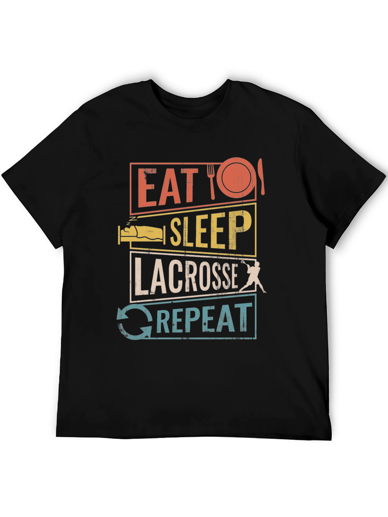Eat Sleep Lacrosse Repeat Graphic Tee