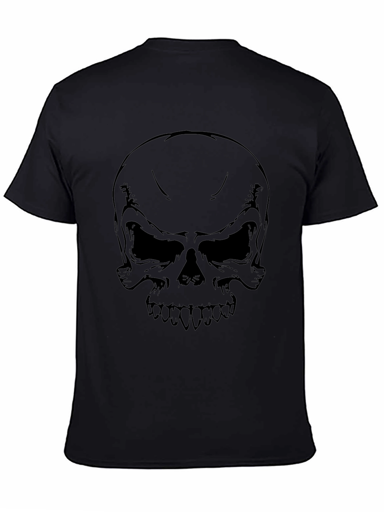 Skull Graphic Print T-Shirt - Mens Black Tee