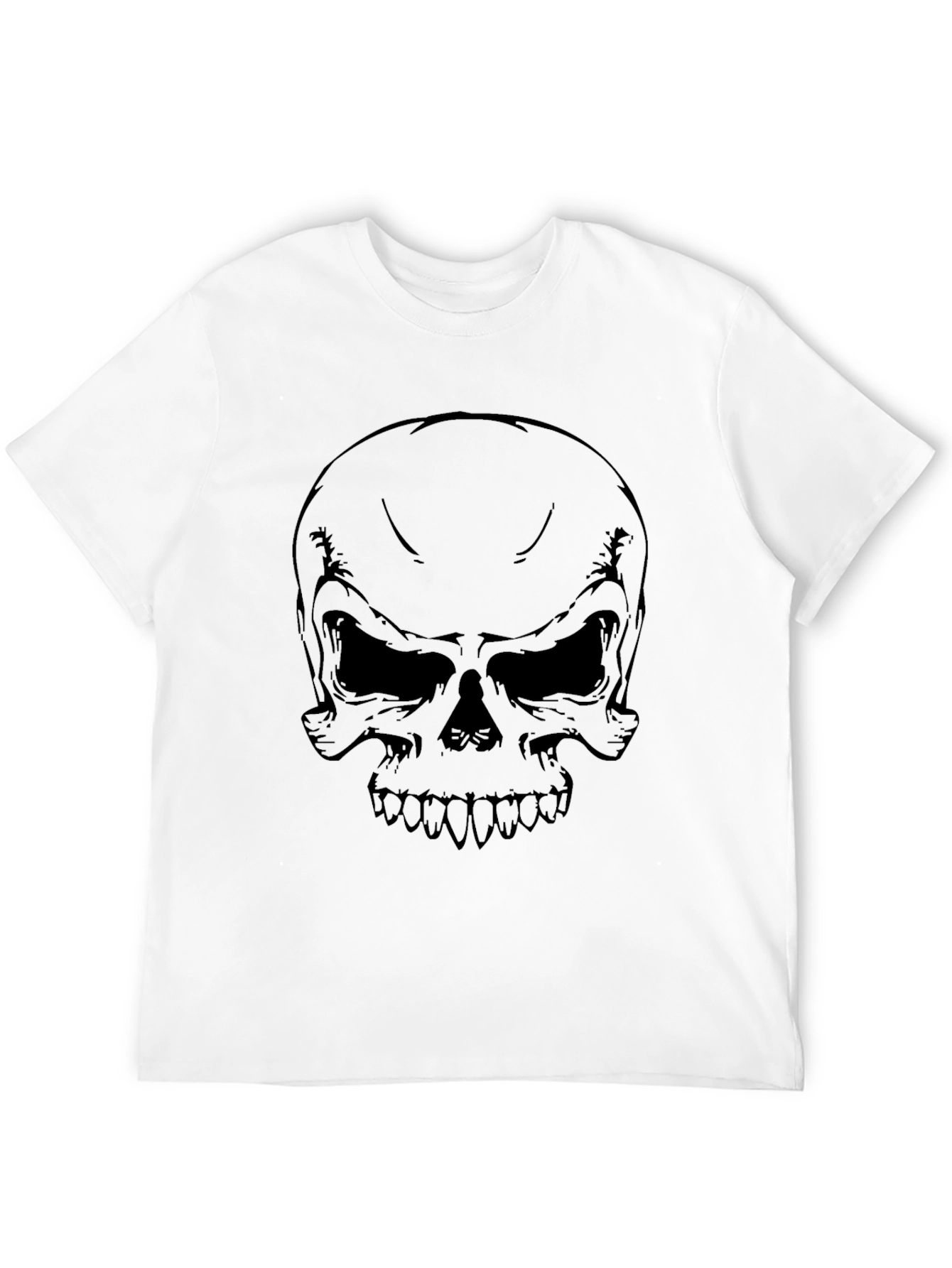 Skull Graphic Print T-Shirt - Mens Black Tee
