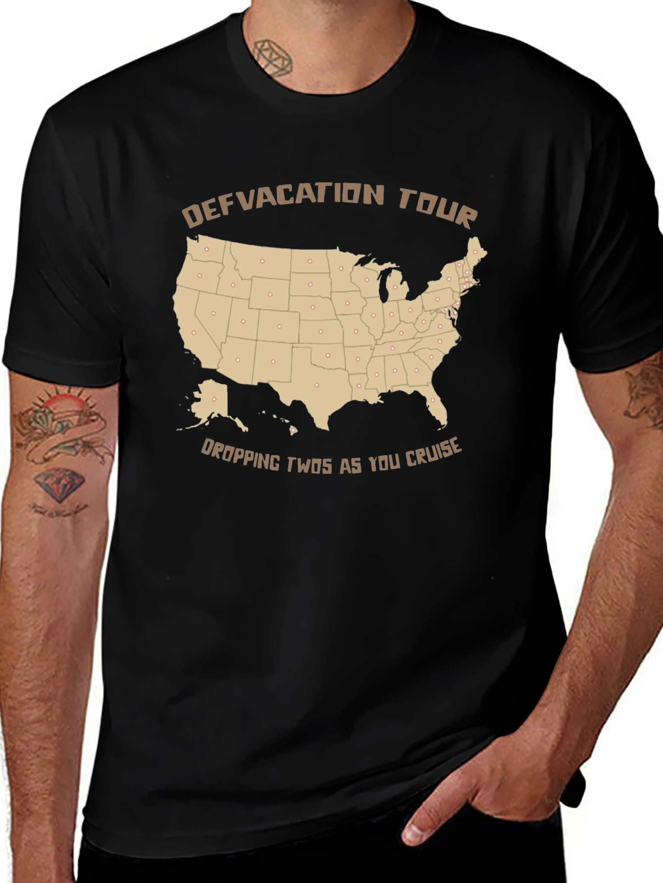 Defvacation Tour Graphic T-Shirt