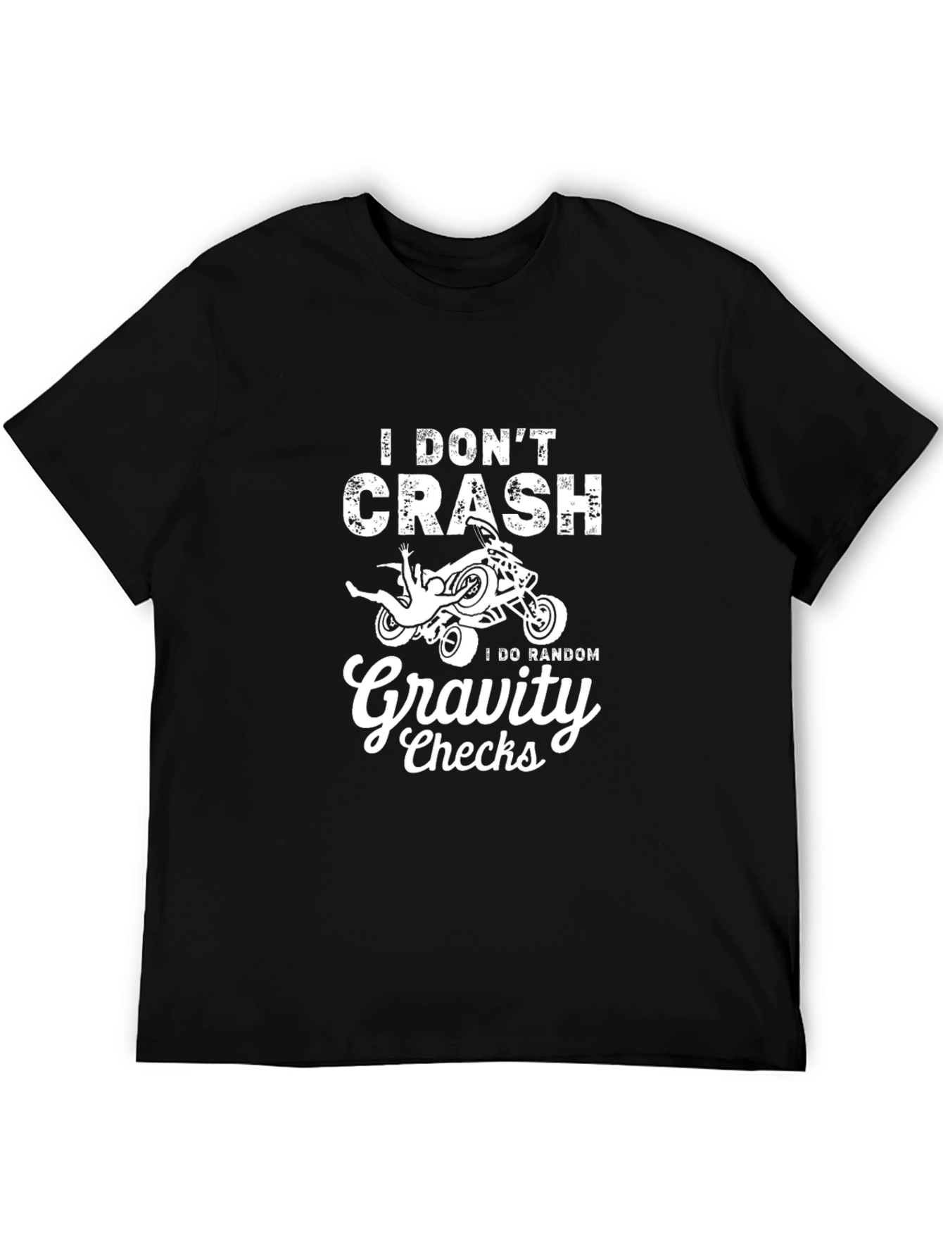 Funny Motorcycle Crash Graphic Tee - Gravity Checks