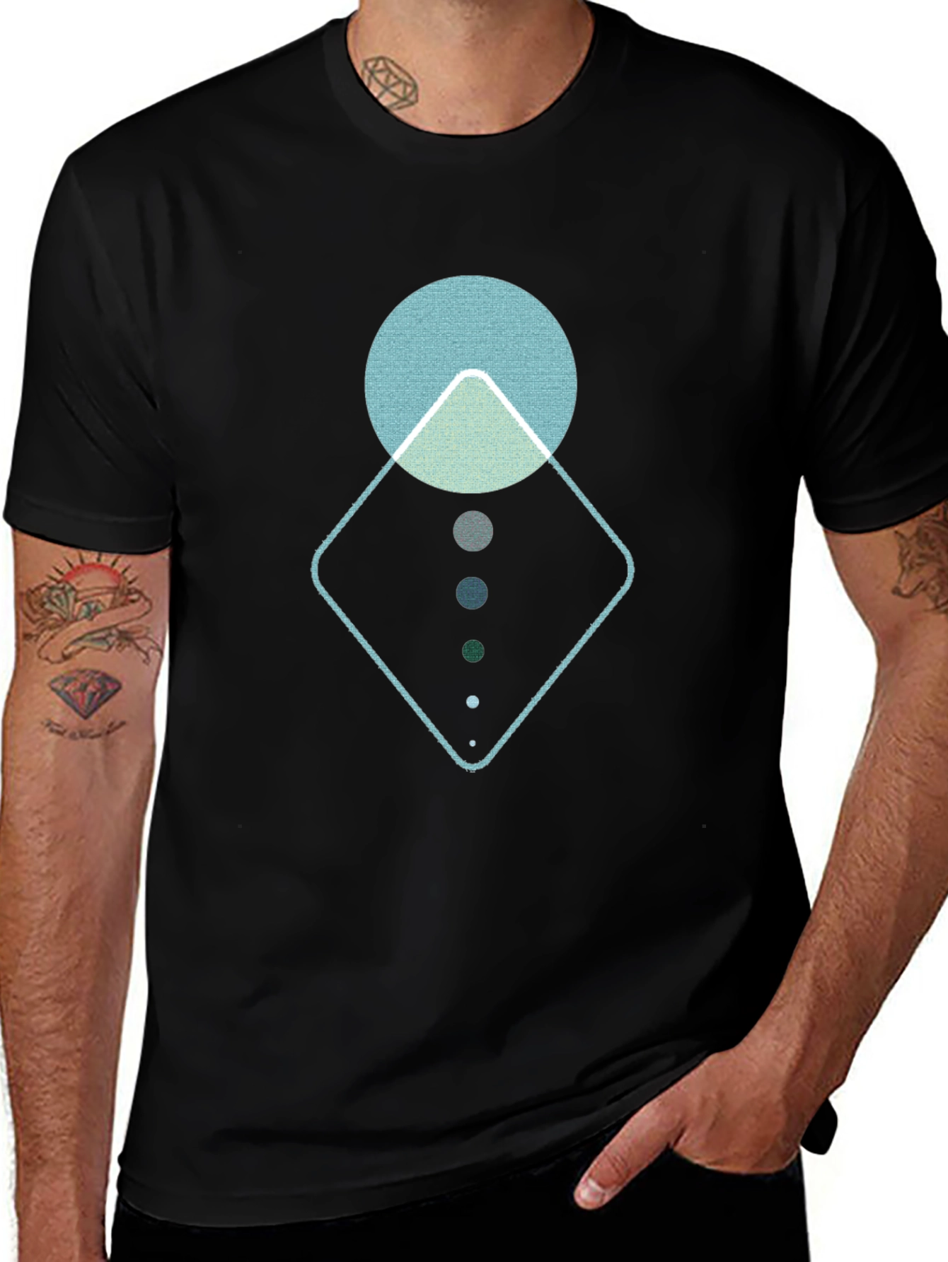 Geometric Graphic Tee - Modern Minimalist Design