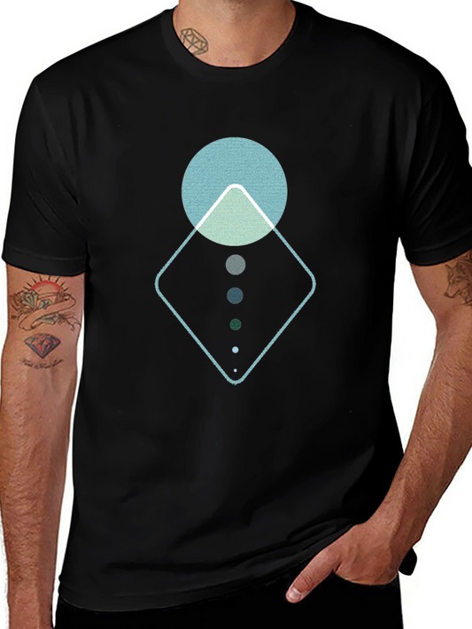 Geometric Graphic Tee - Modern Minimalist Design
