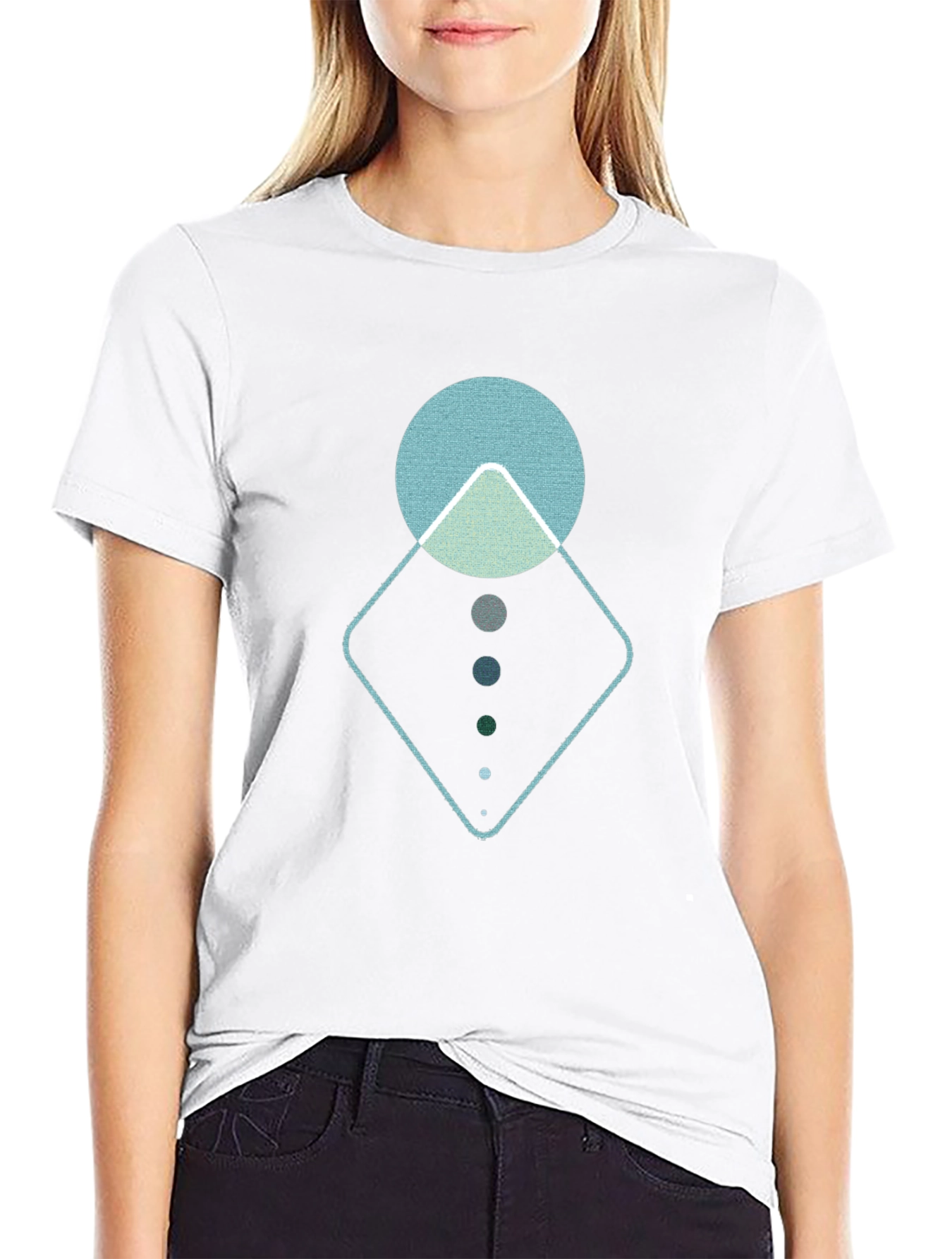 Geometric Graphic Tee - Modern Minimalist Design