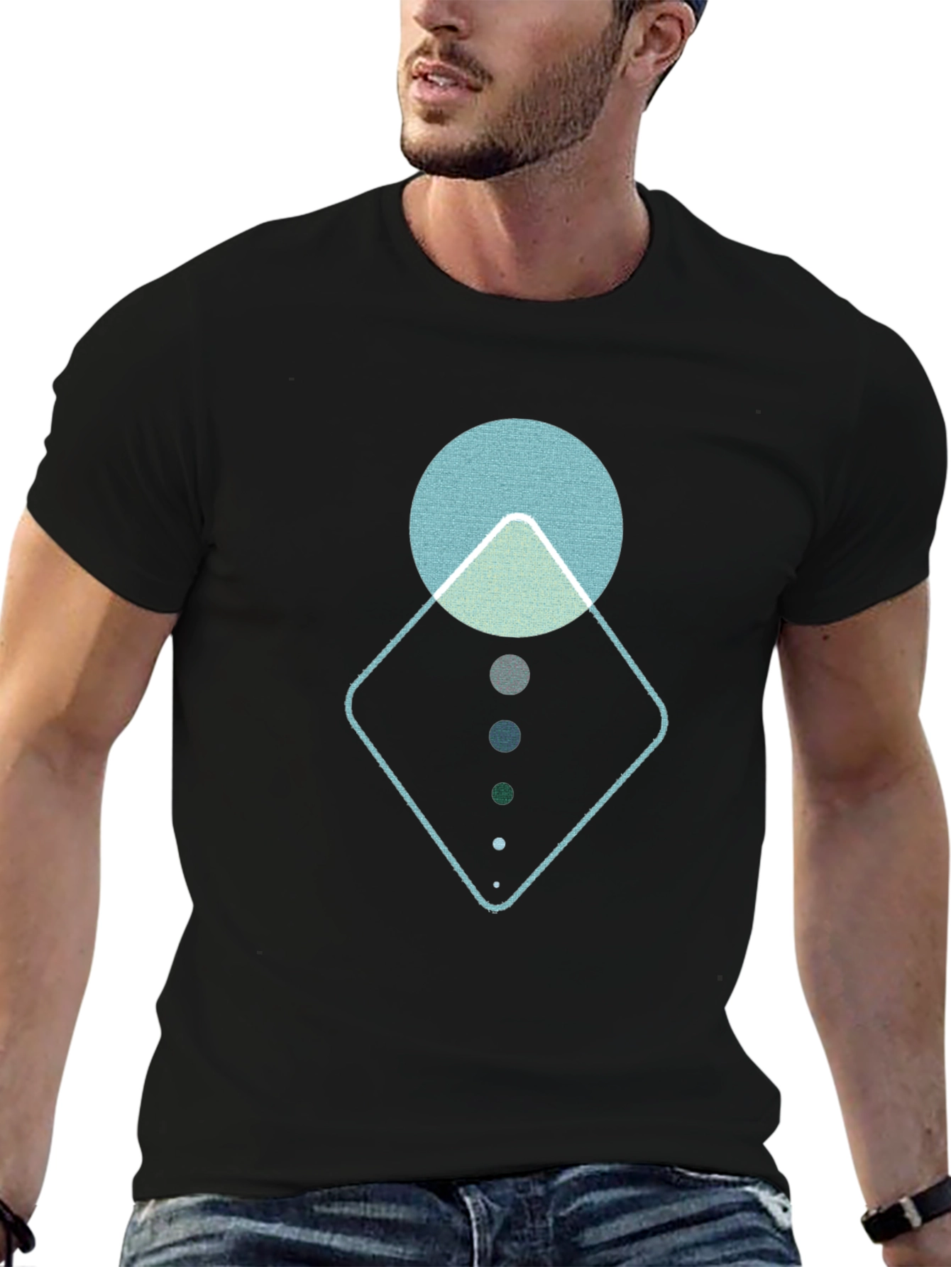 Geometric Graphic Tee - Modern Minimalist Design